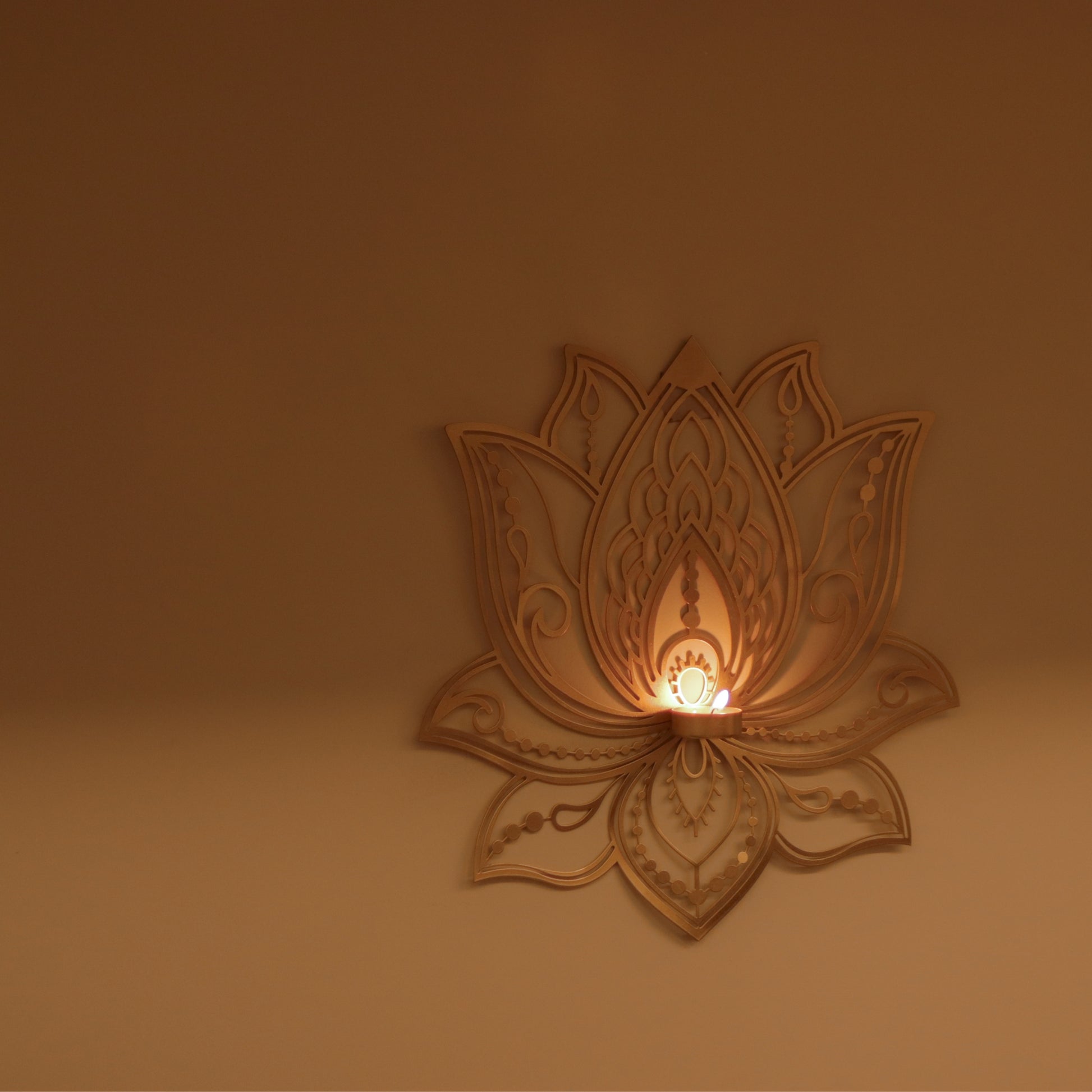 lotus shape wall hanging candle holder