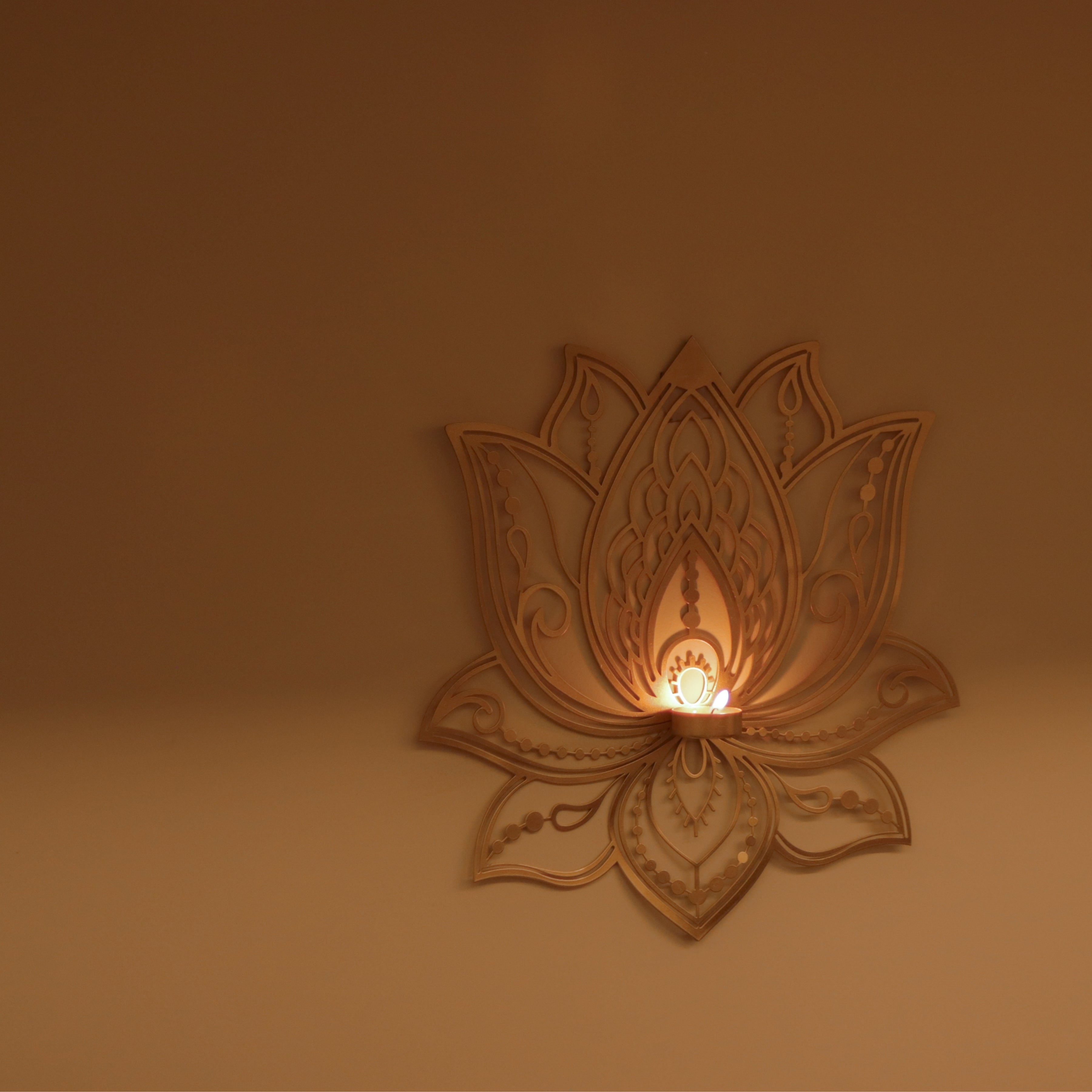 lotus shape wall hanging candle holder
