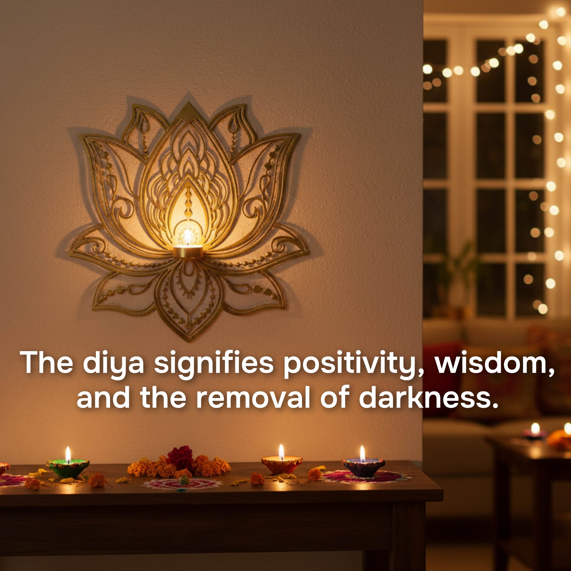 lotus shaped wall hanging candle holder