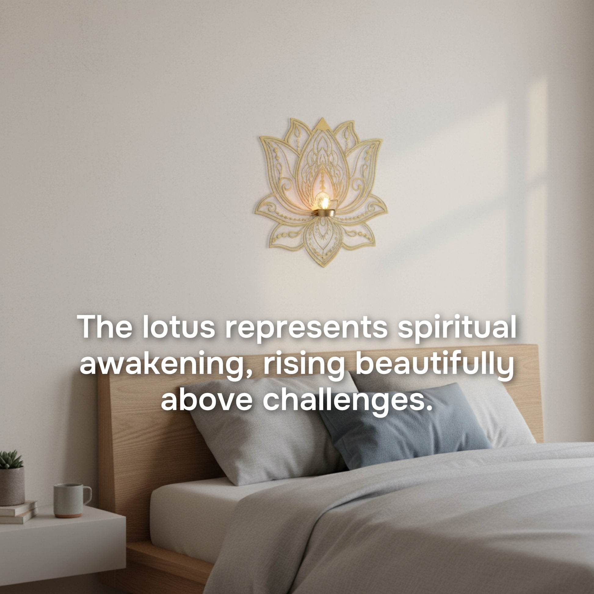 lotus shape metal wall hanging candle holder