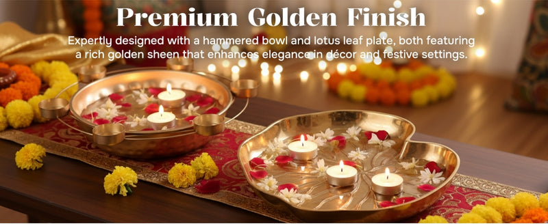 Lotus Stem Aluminium Platter extra image