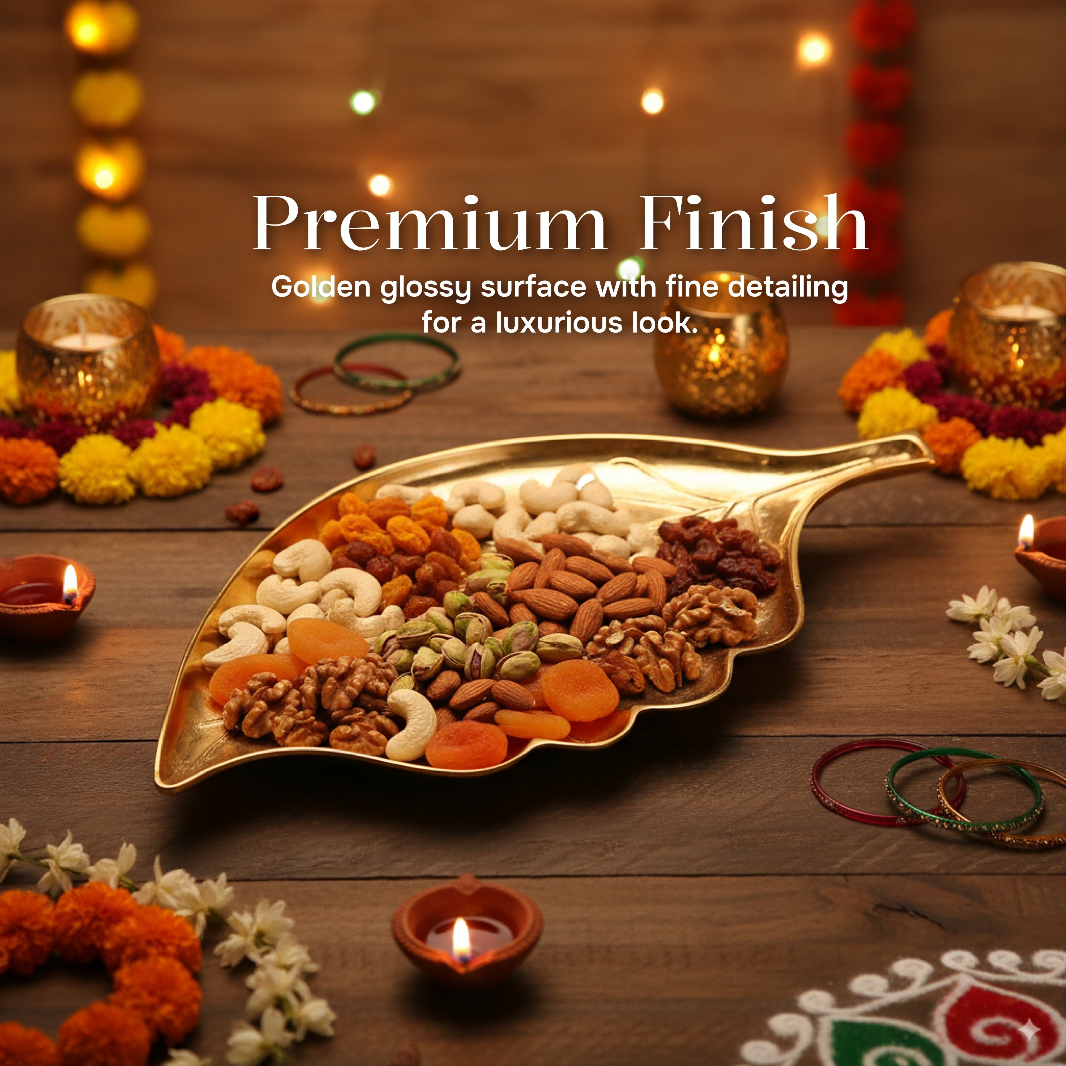 Branch & Leaf Aluminium Platter