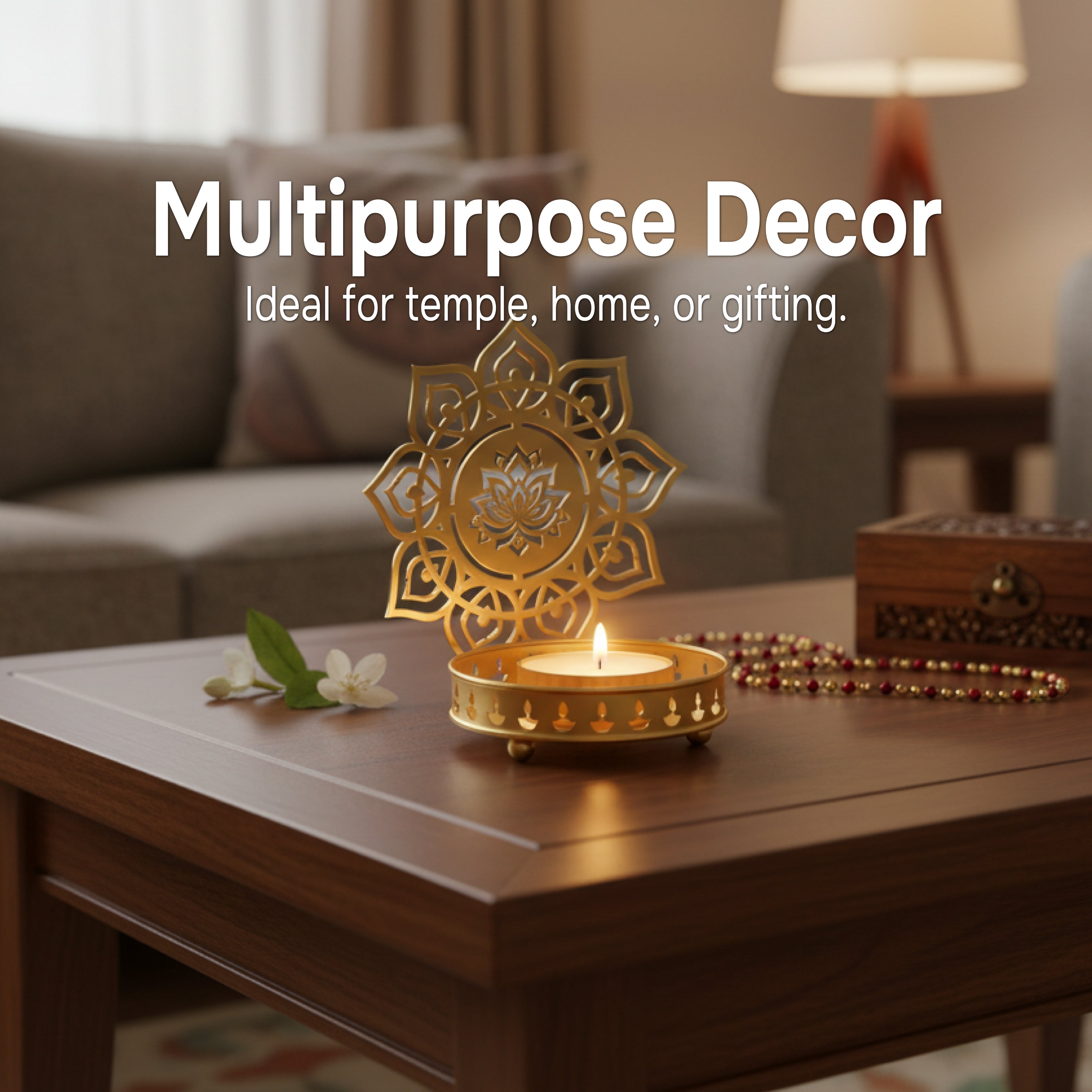 Metal Tree of Life Tealight Candle Stand