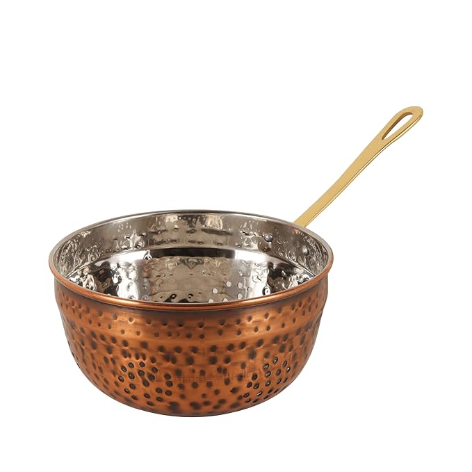 copper metal small colander