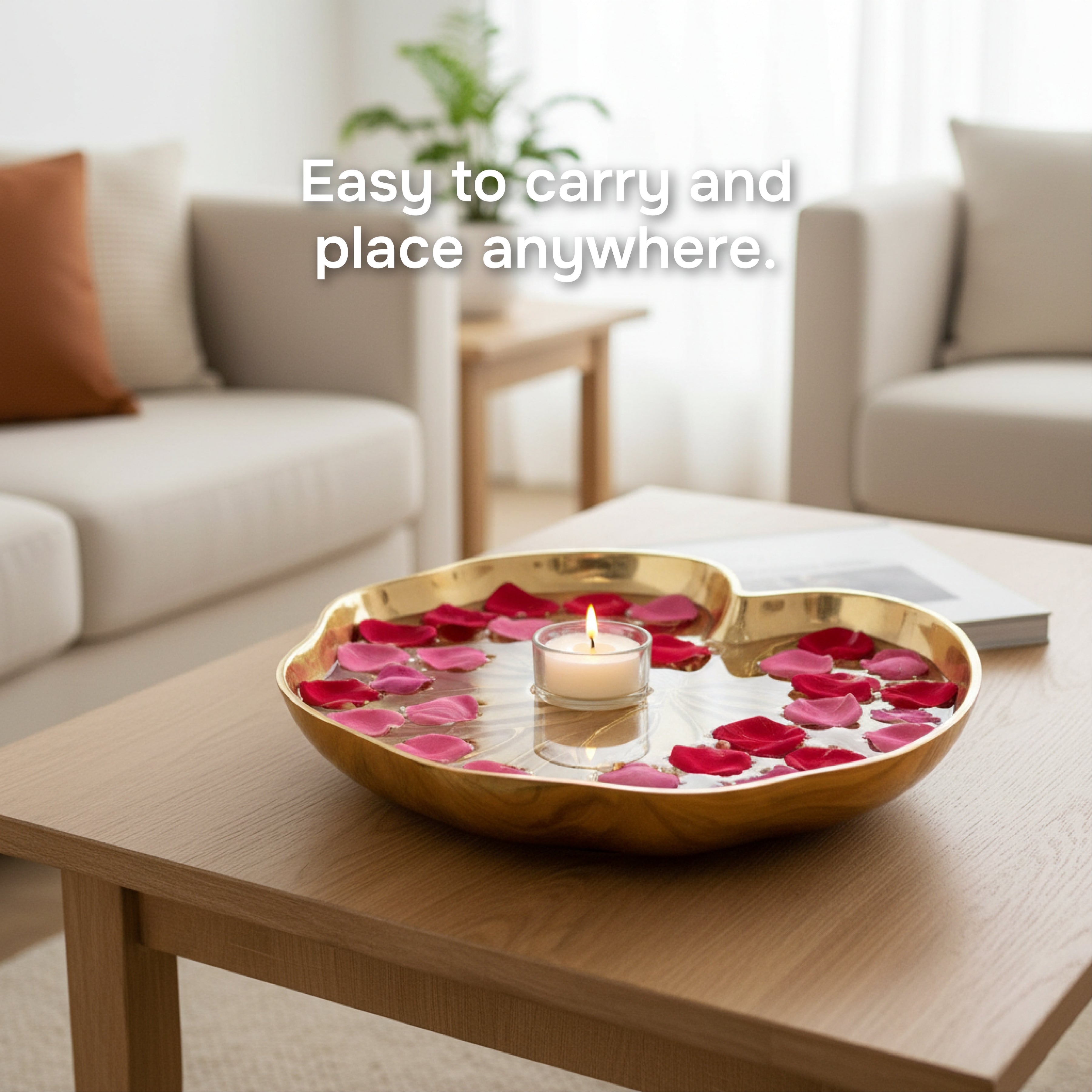 Lotus Stem Aluminium Platter