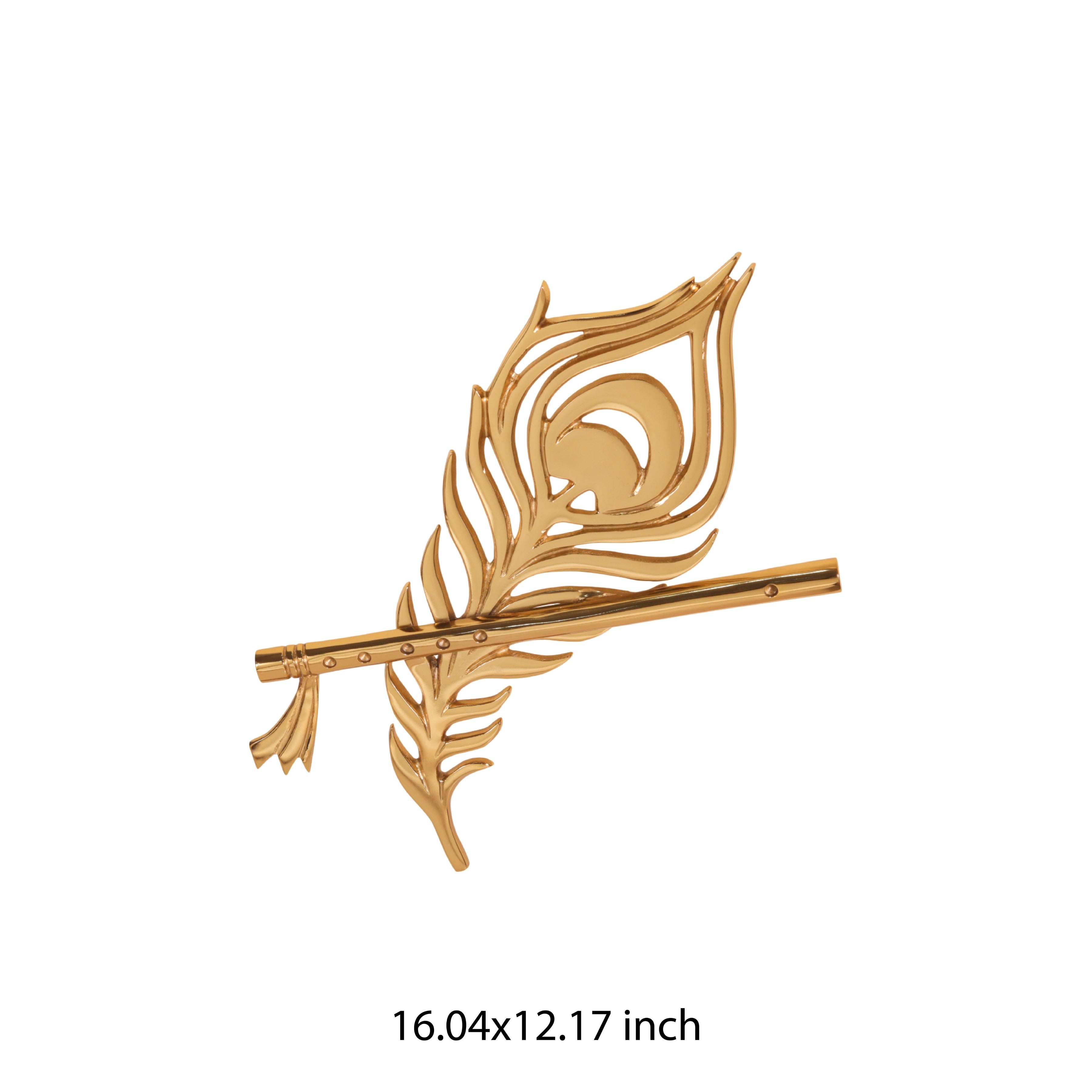 Krishna Ji Flute with Peacock Design