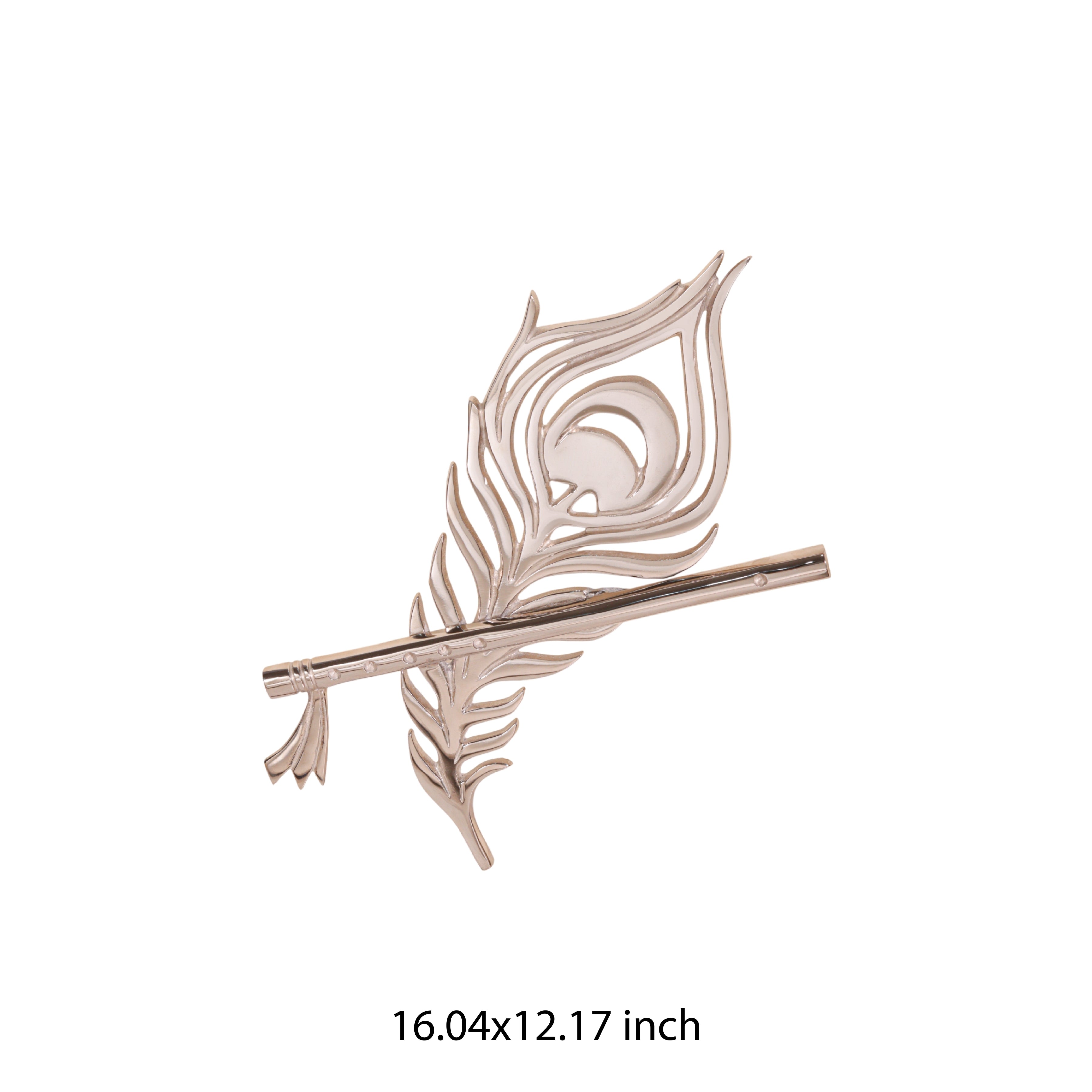 Krishna Ji Flute with Peacock Design