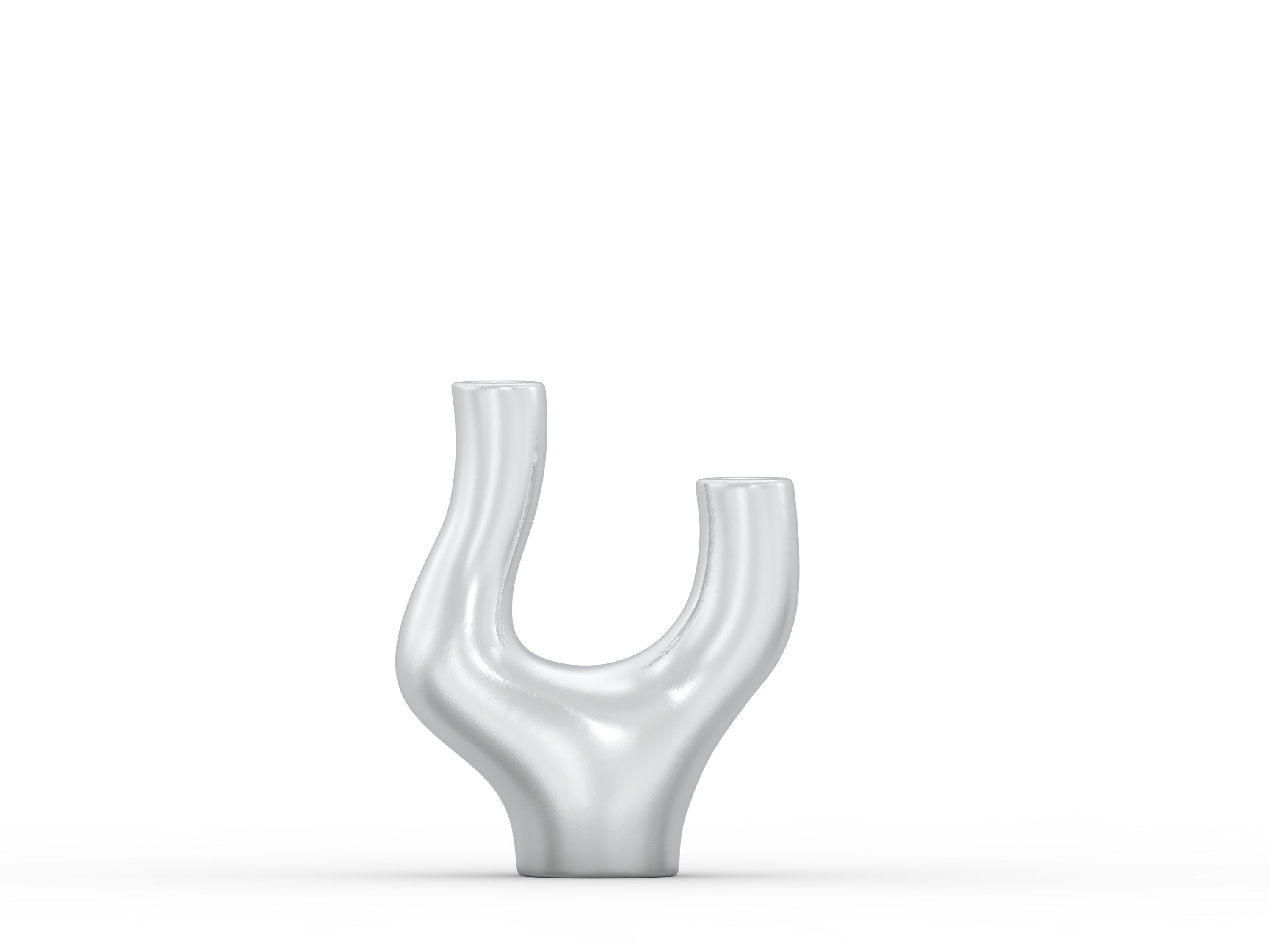 Leafless Aluminium Candle Stand ‚ Minimalist Metal Holder