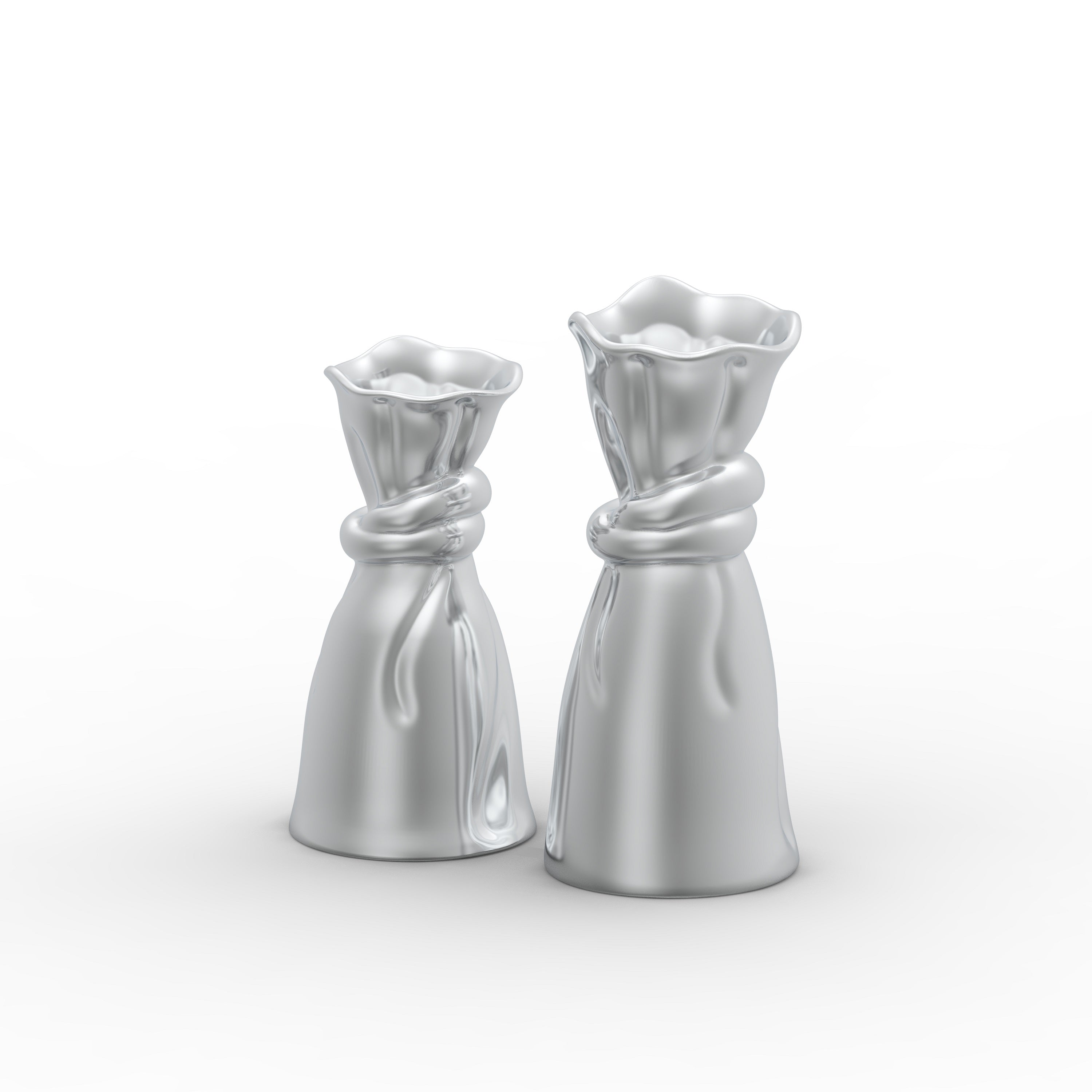Aluminium Elegant Napkin Ring Vase Set of 2 Flower Vase