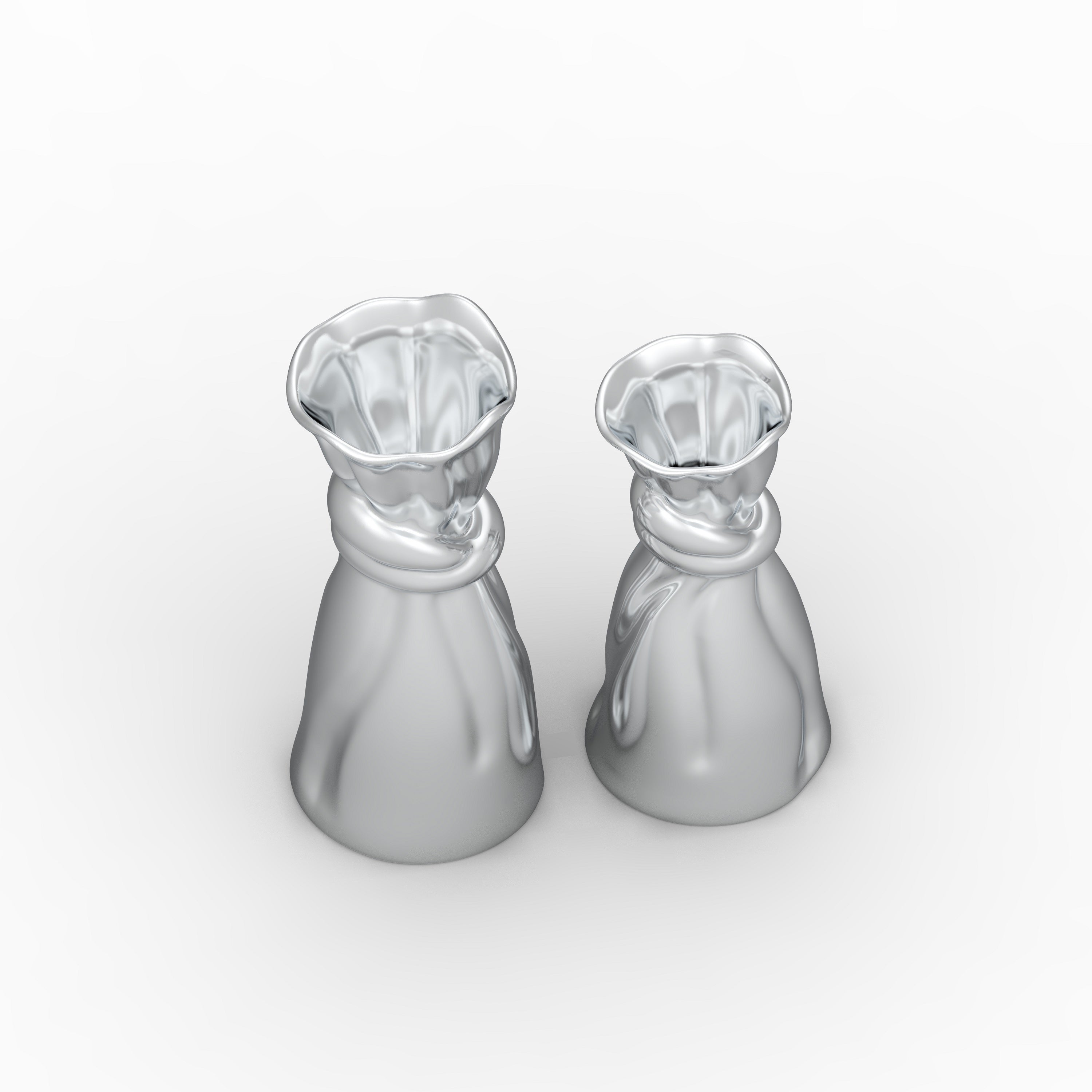 Aluminium Elegant Napkin Ring Vase Set of 2 Flower Vase