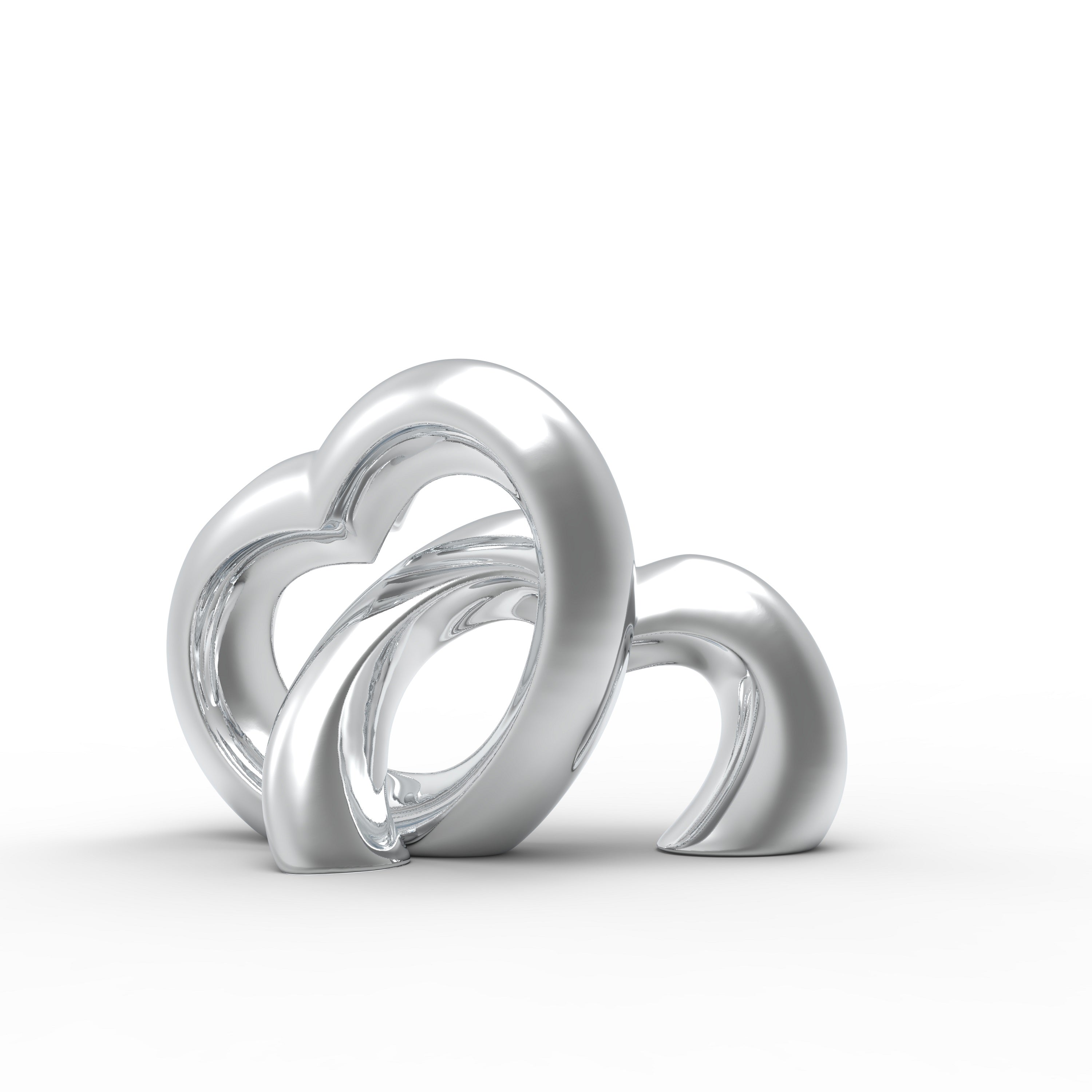 Aluminium Luna Love Pair Elegant Decorative Flower Vase