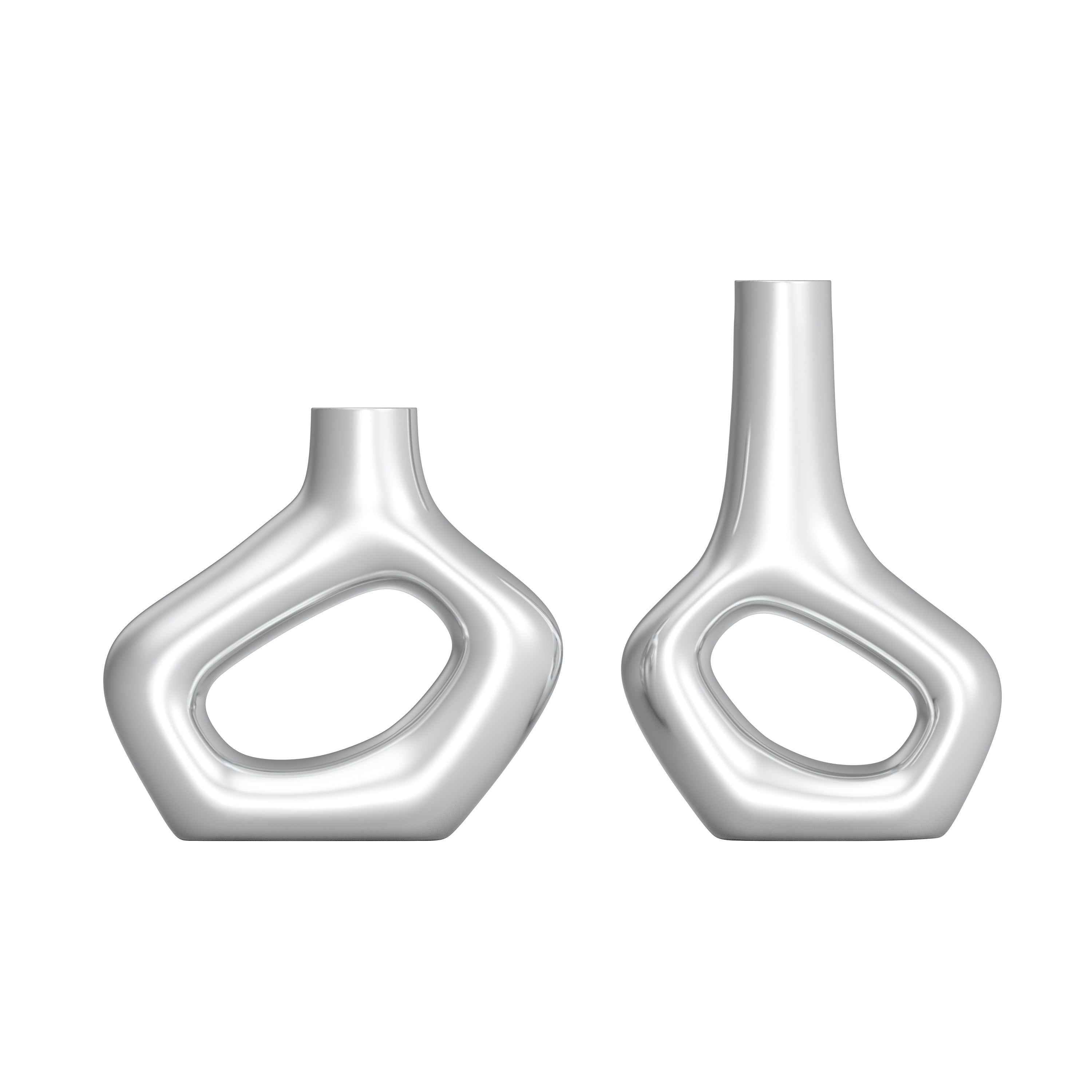 Aluminium Serene Flower Vase Elegant Durable Indoor Outdoor