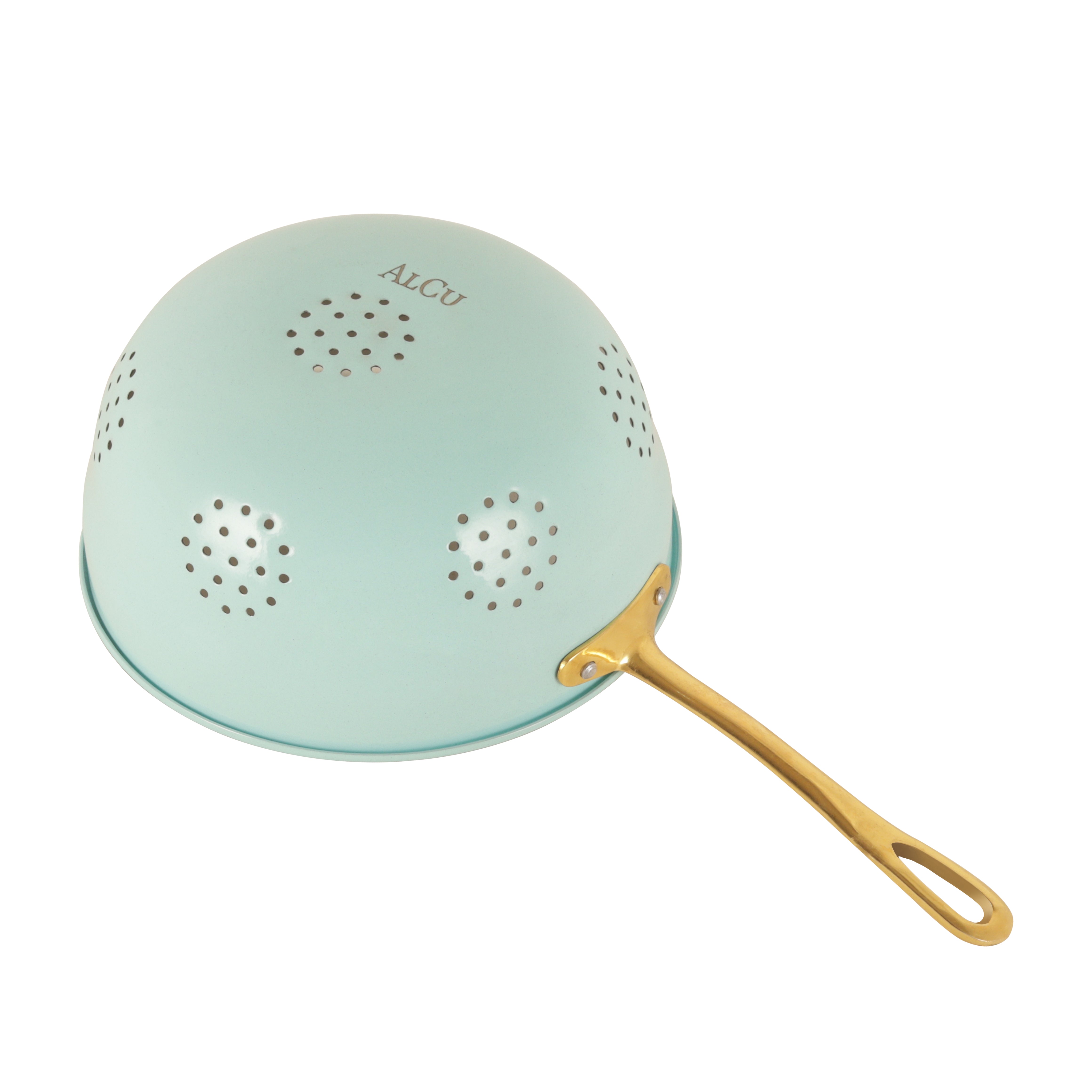 blue fruit washing colander