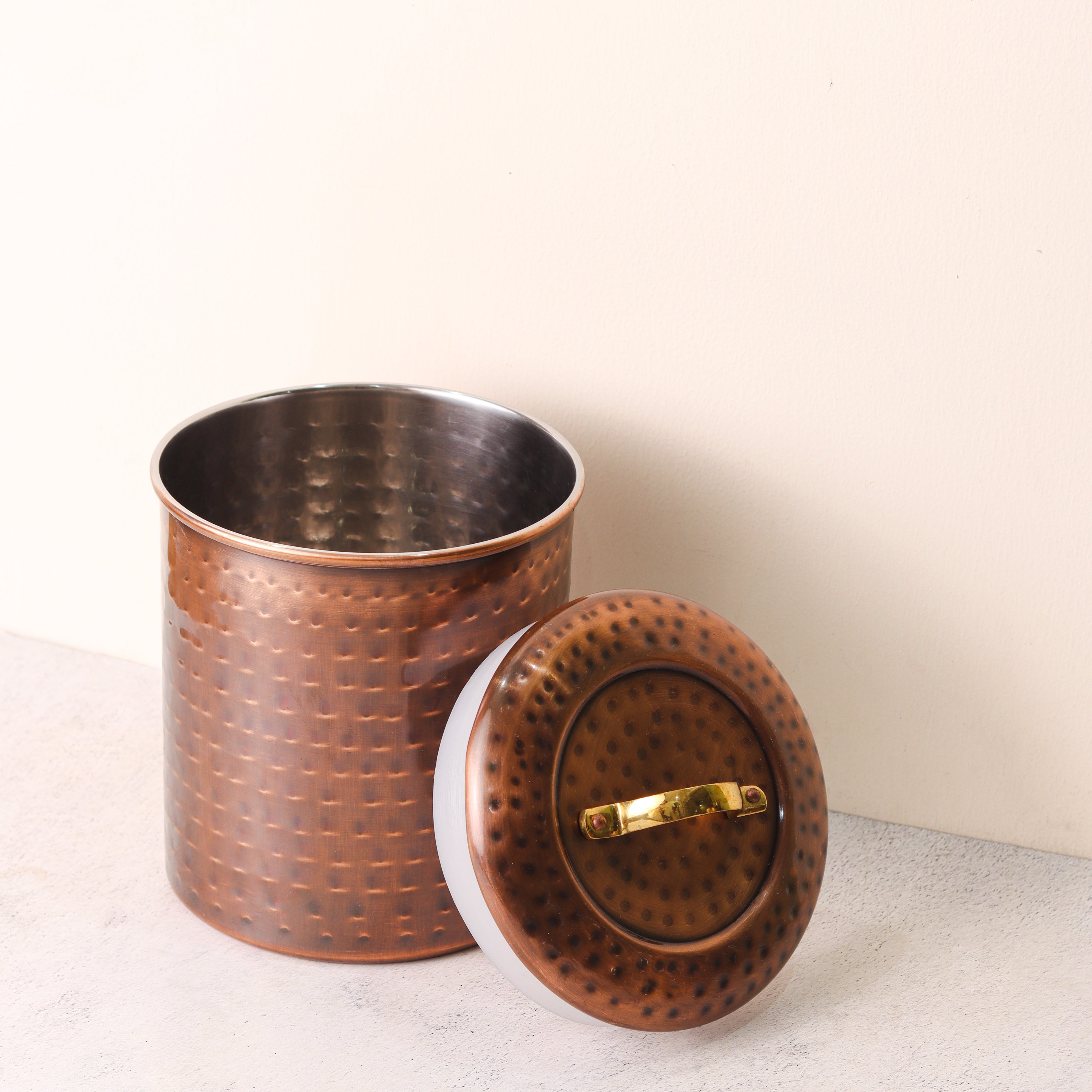 Copper Plated Steel Kitchen Storage Canisters (Set of 4)