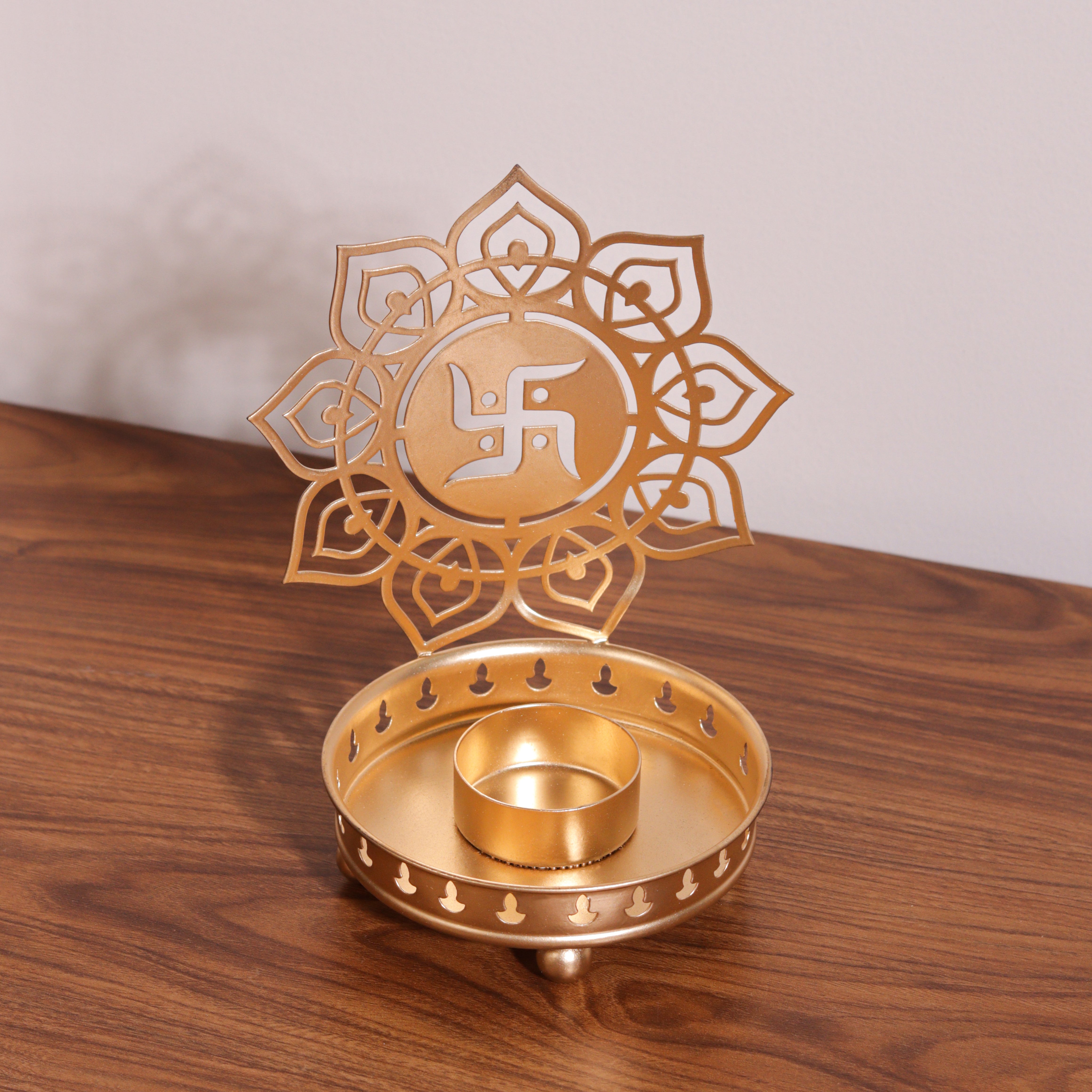 Swastik Tealight Candle Stand