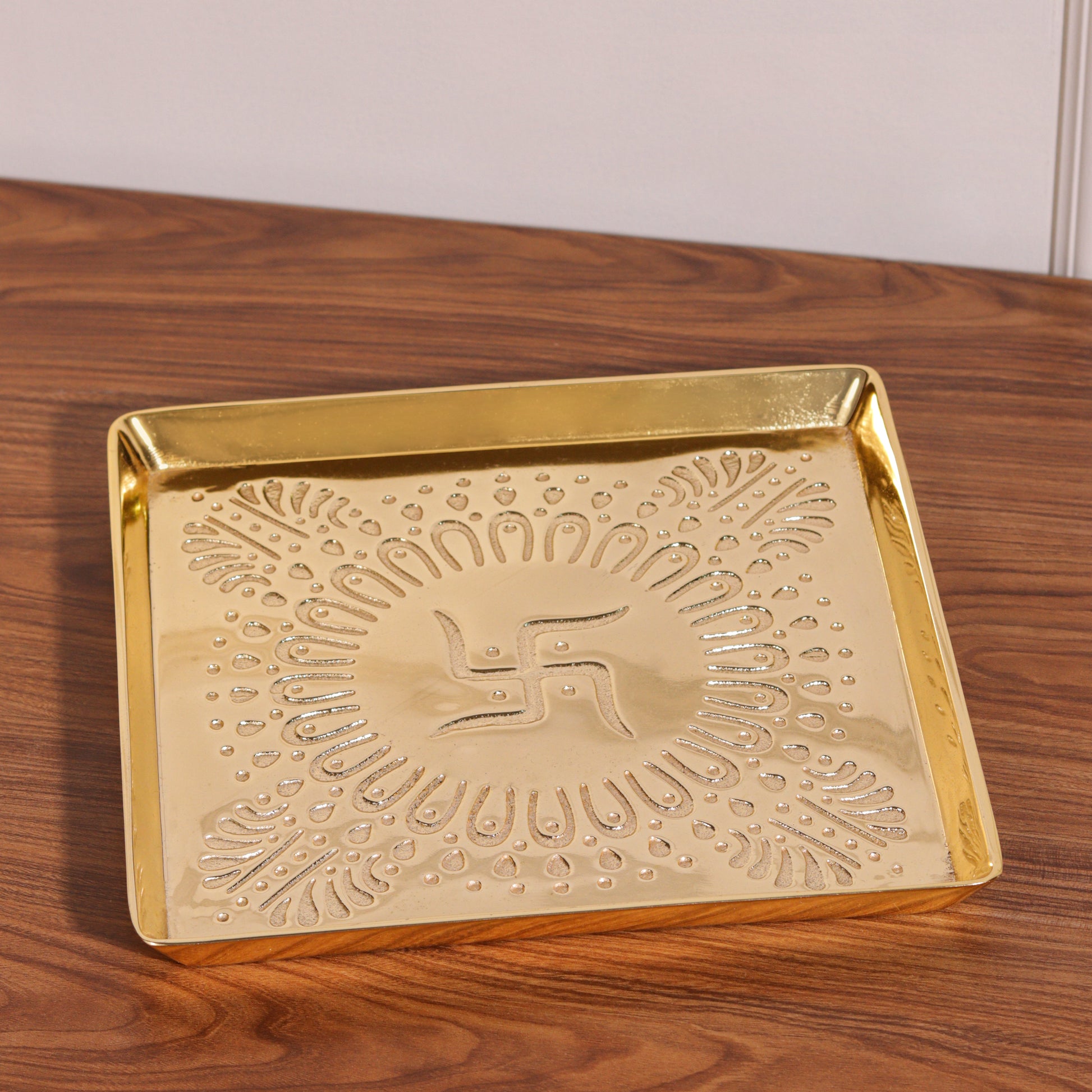 Swastik Aluminium Urli and Pooja Thali - Decorative Thali