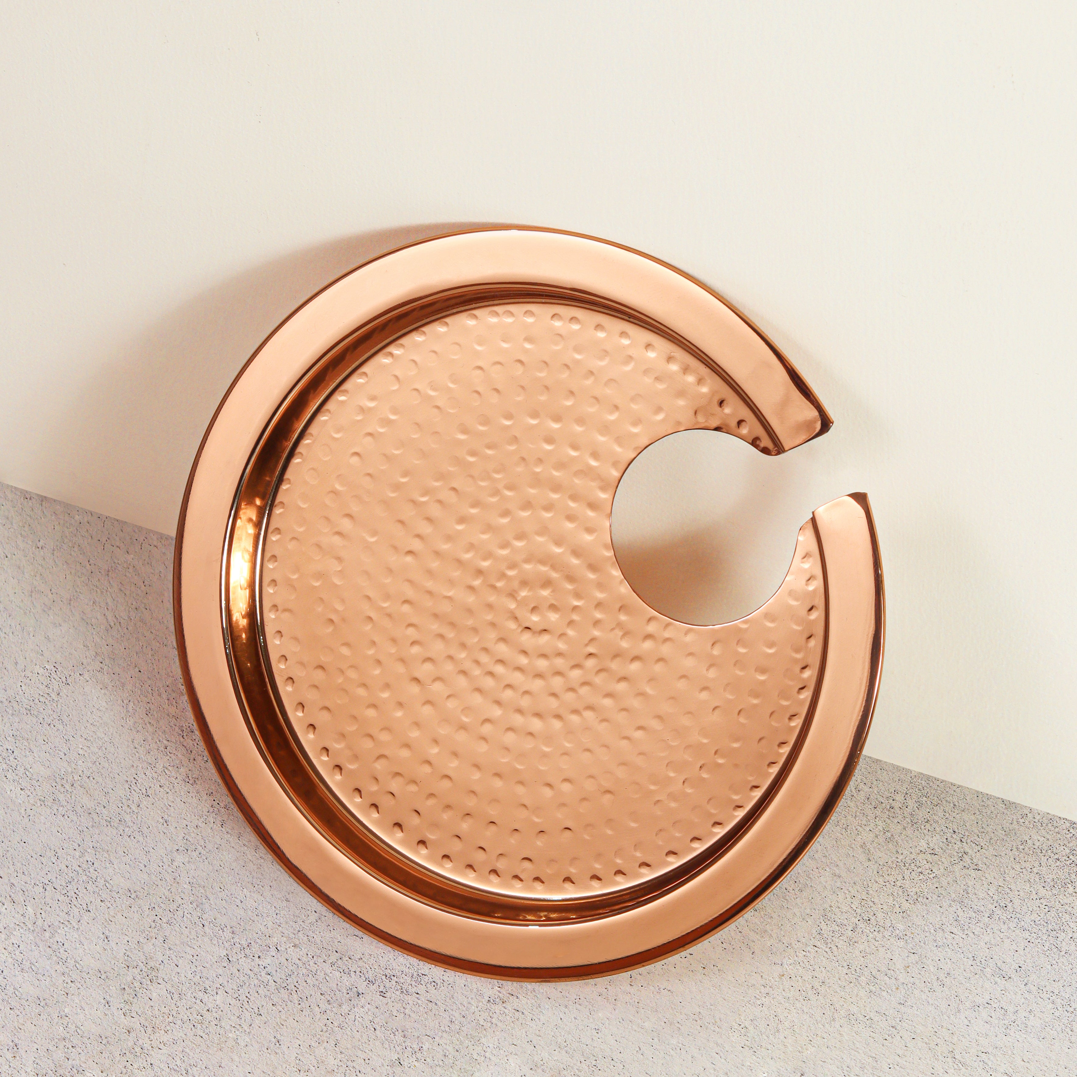 Copper Plated Steel Buffet Plates (Set of 4)