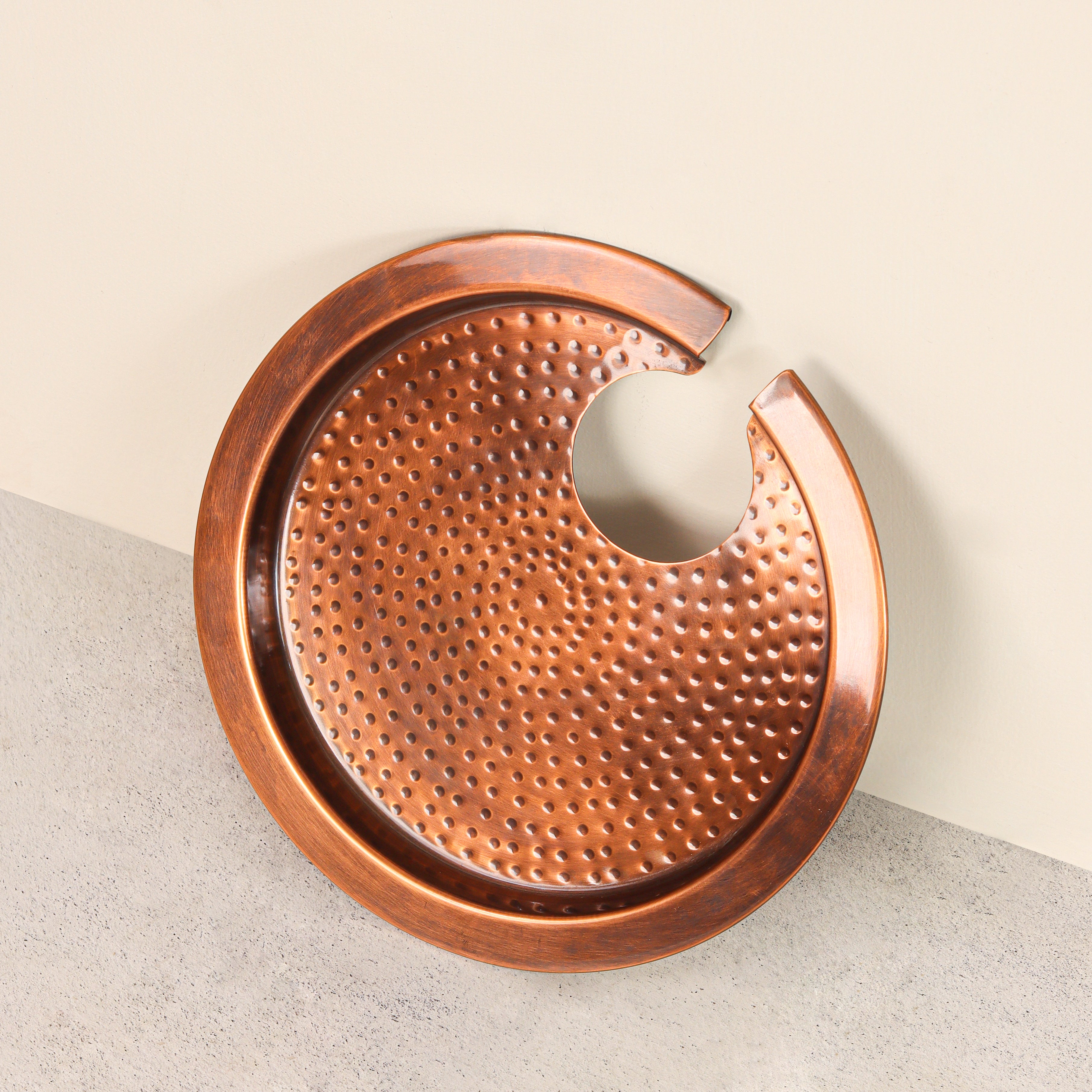 Antique Copper Plated Steel Buffet Plate