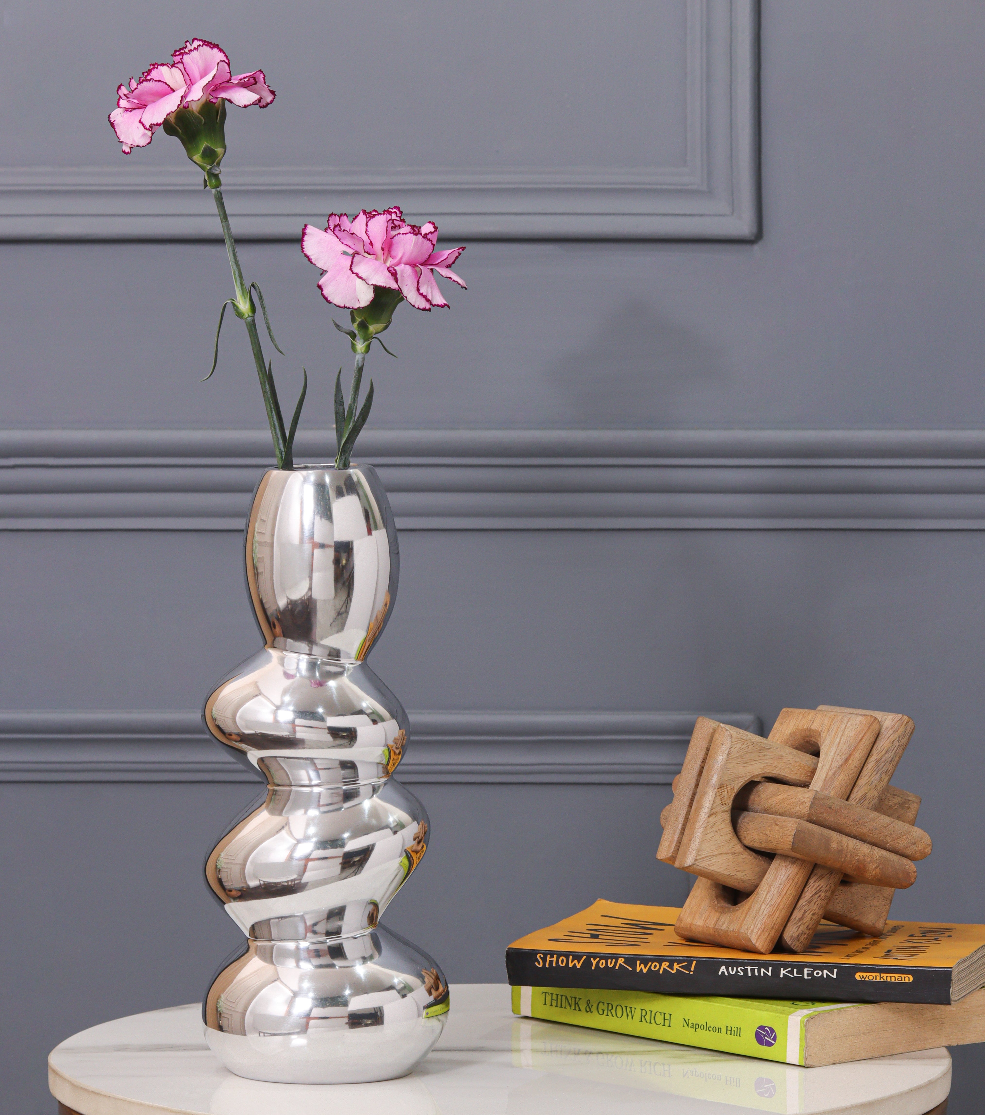 Almunium Pebble Duo Planter