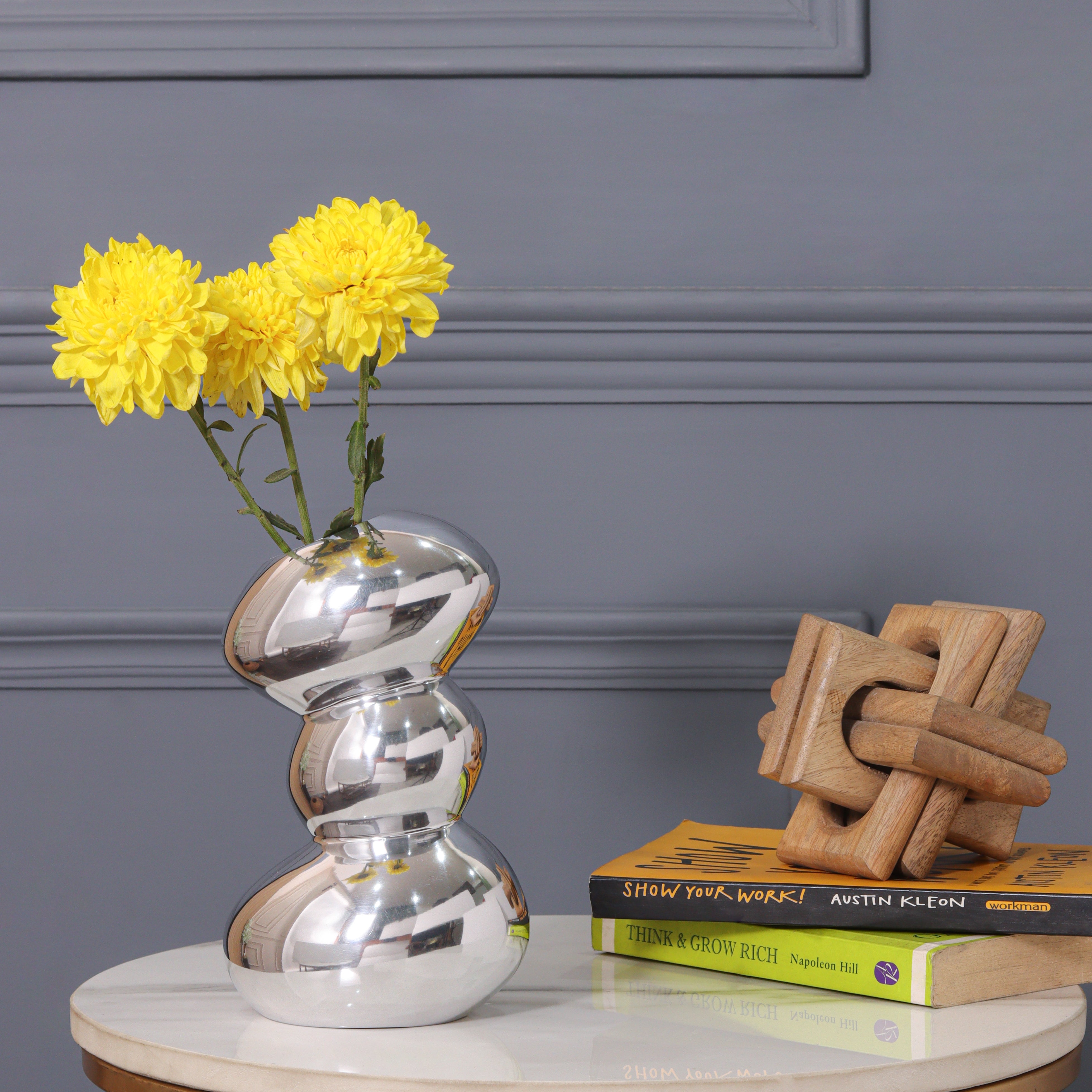 Almunium Pebble Duo Planter