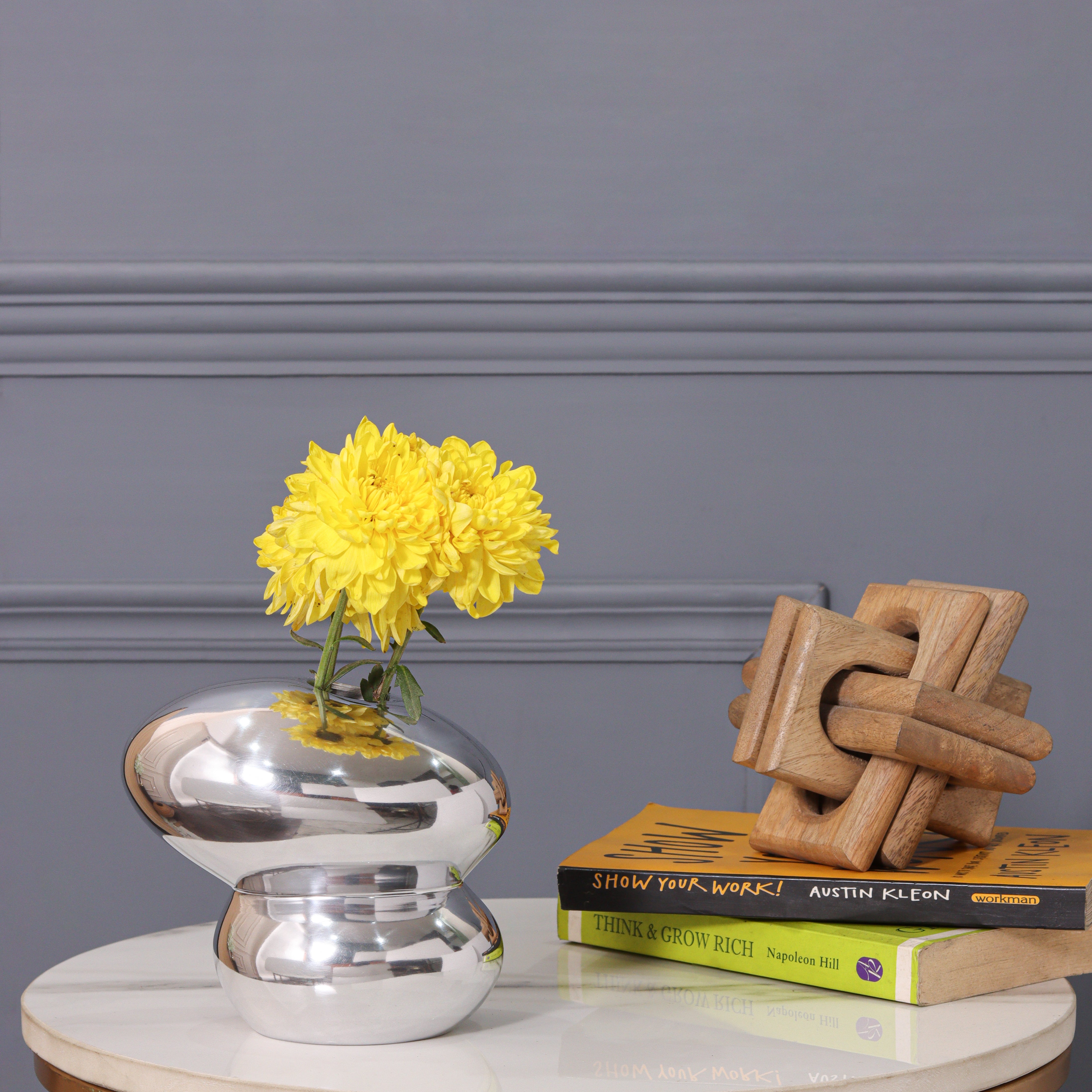 Almunium Pebble Duo Planter