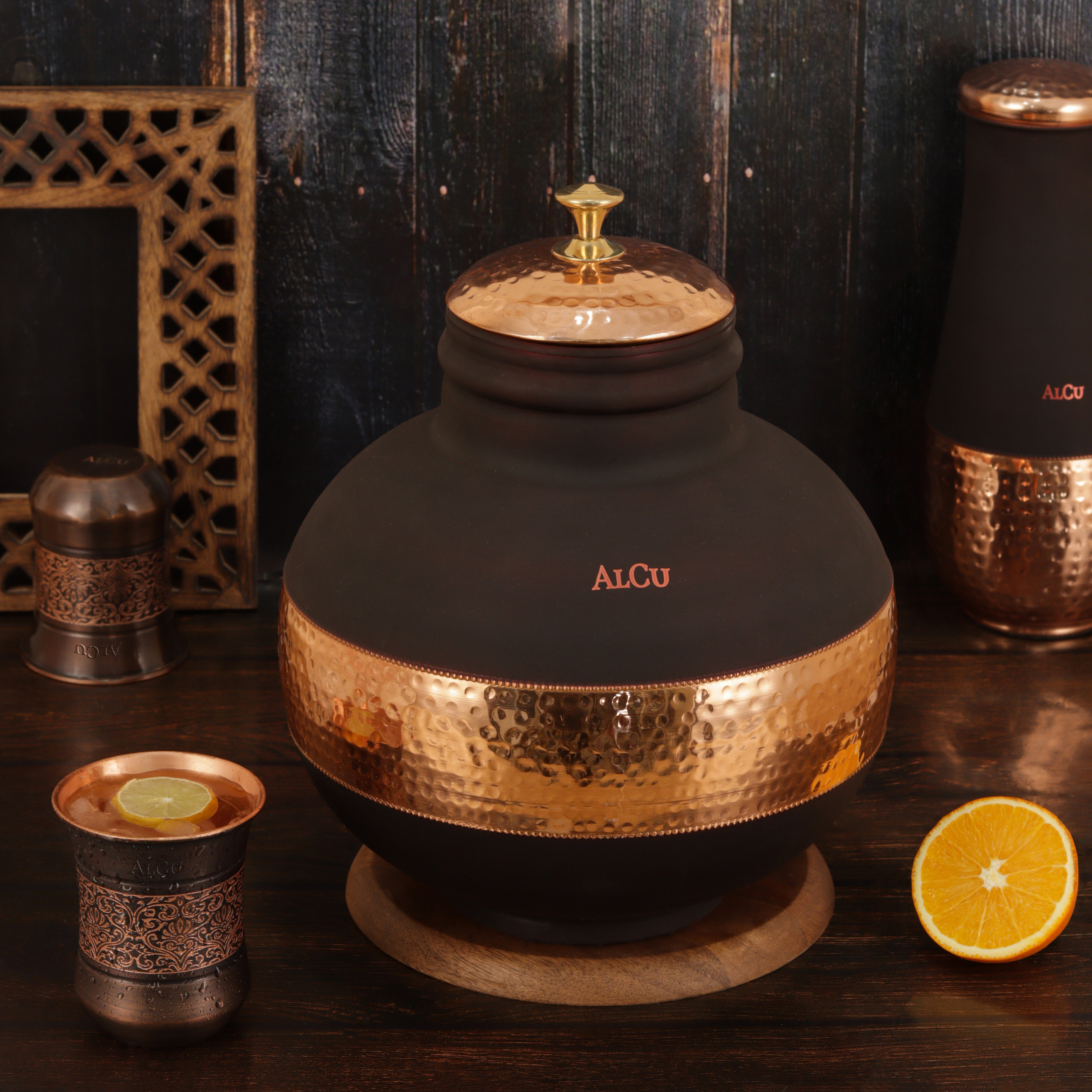 Water Matka With Cherry Silk 7Litre without Tap