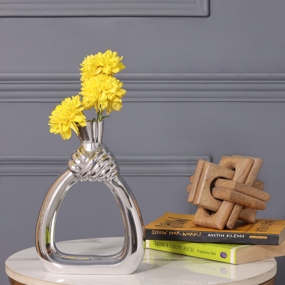 Aluminium Regal Knot Flower Vase Stylish Indoor Outdoor Decor