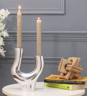 Leafless Aluminium Candle Stand ‚ Minimalist Metal Holder