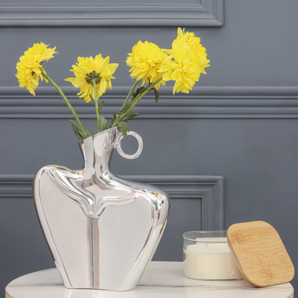 Aluminium Sophia Vase Elegant Neck Vase for Fresh Flowers