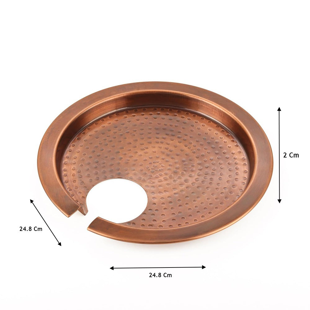 Antique Copper Plated Steel Buffet Plate