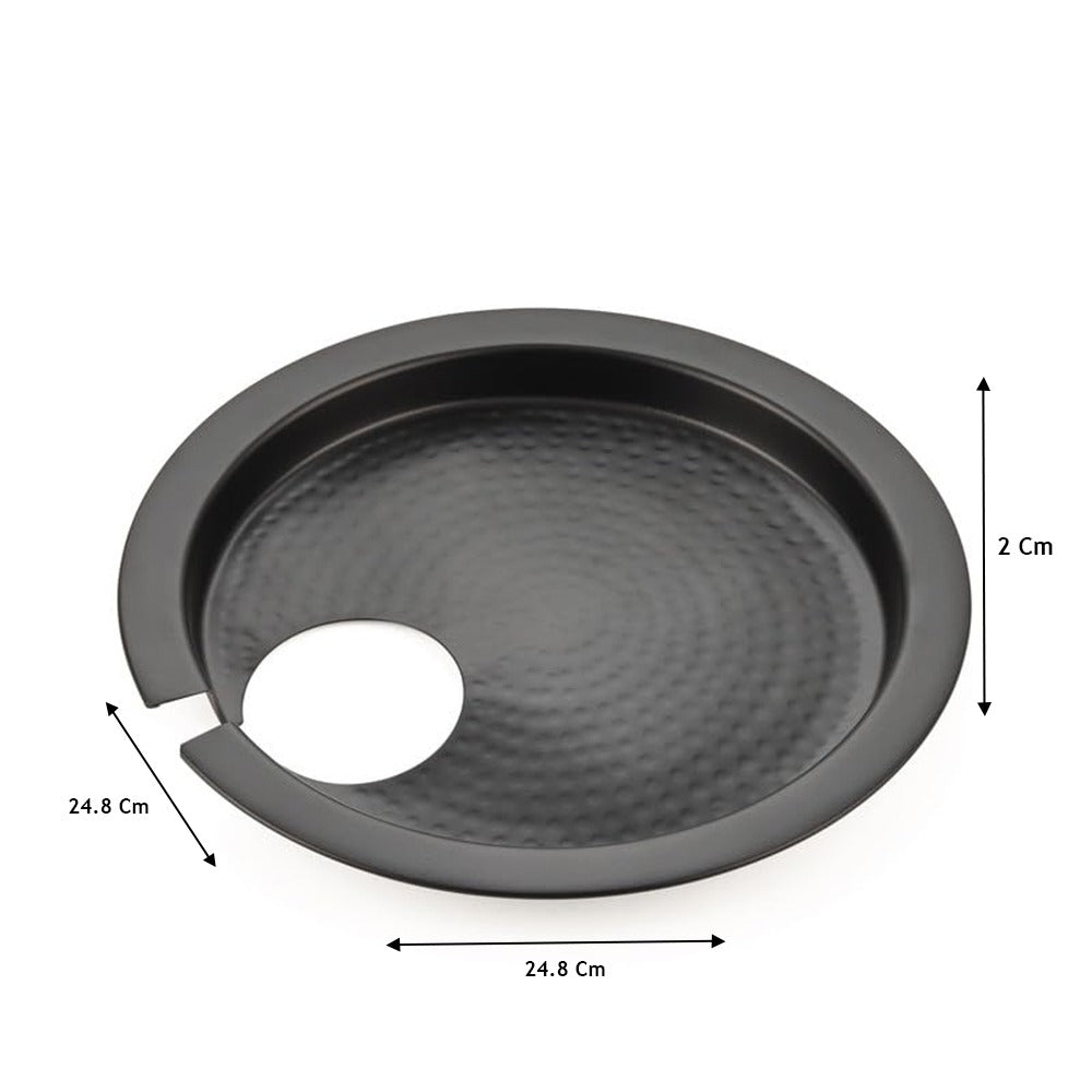 Matt Black Powder Coating Steel Buffet Plate