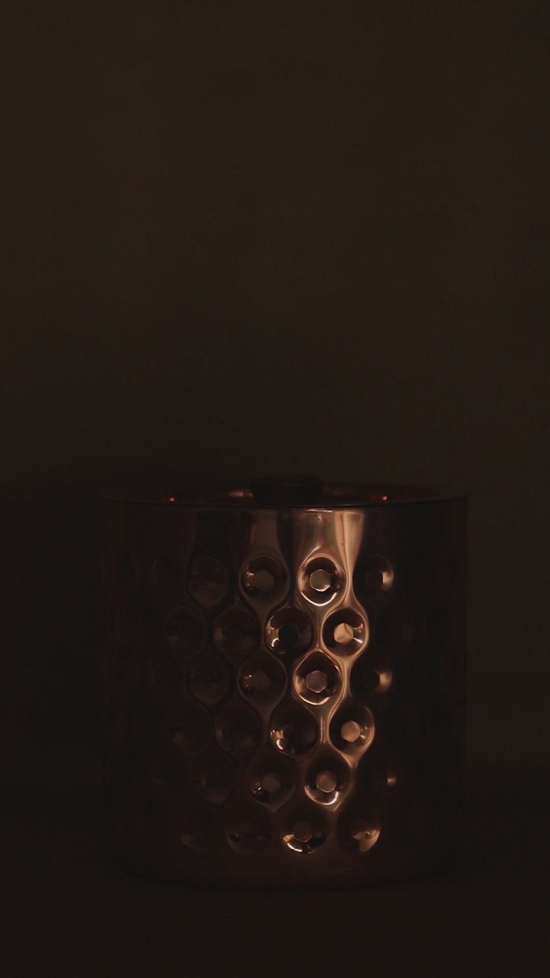 Load video: Copper Plated Champagne Cooler Ice Bucket with Steel Knob