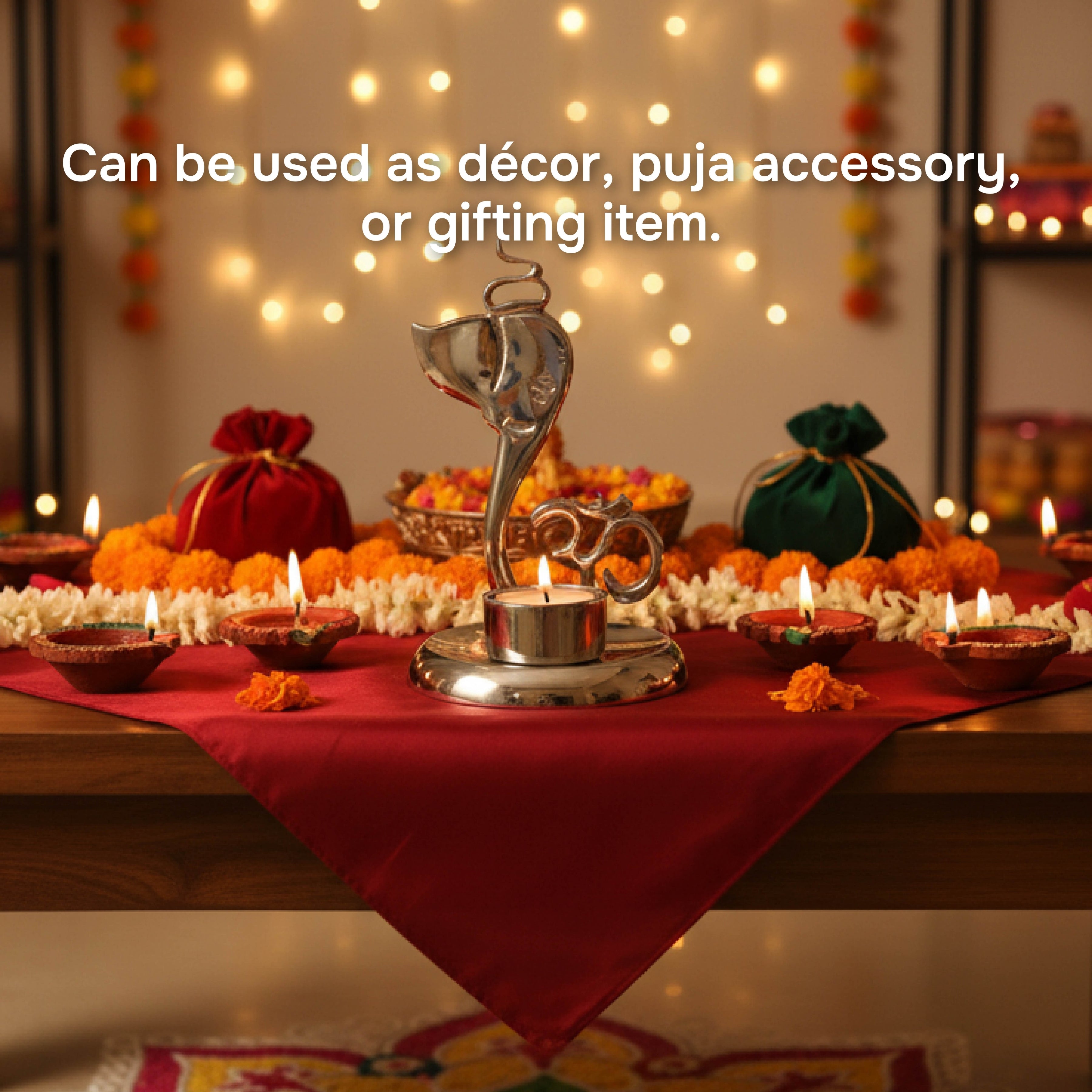 Ganesh Ji Aluminium Candle Holder