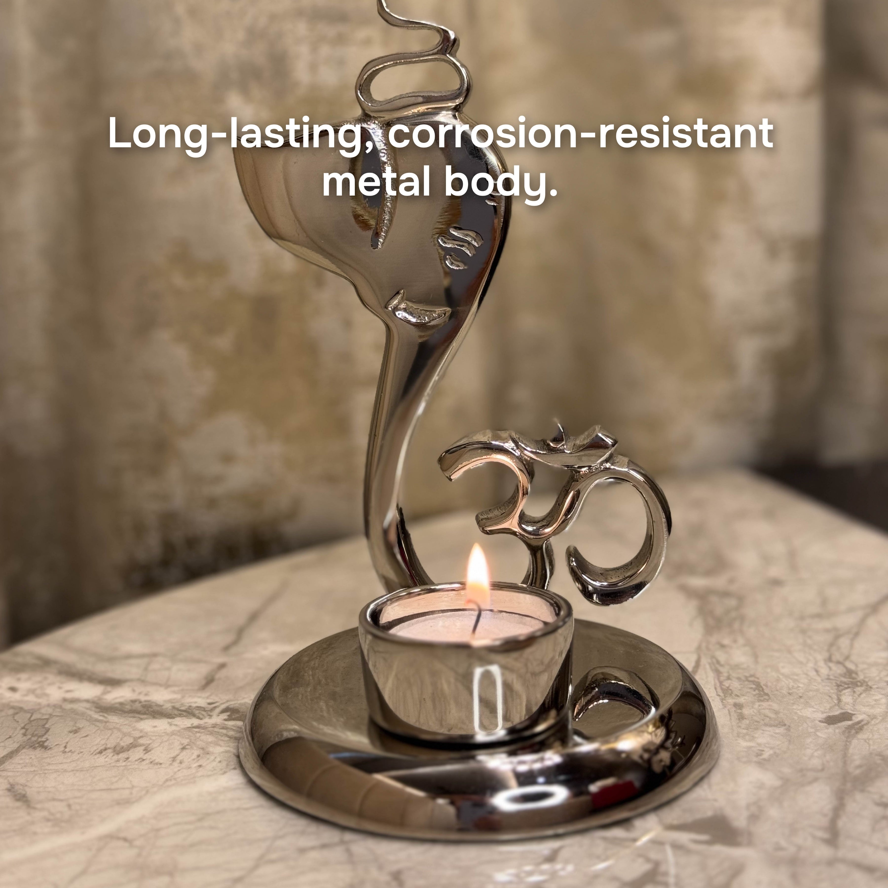 Ganesh Ji Aluminium Candle Holder