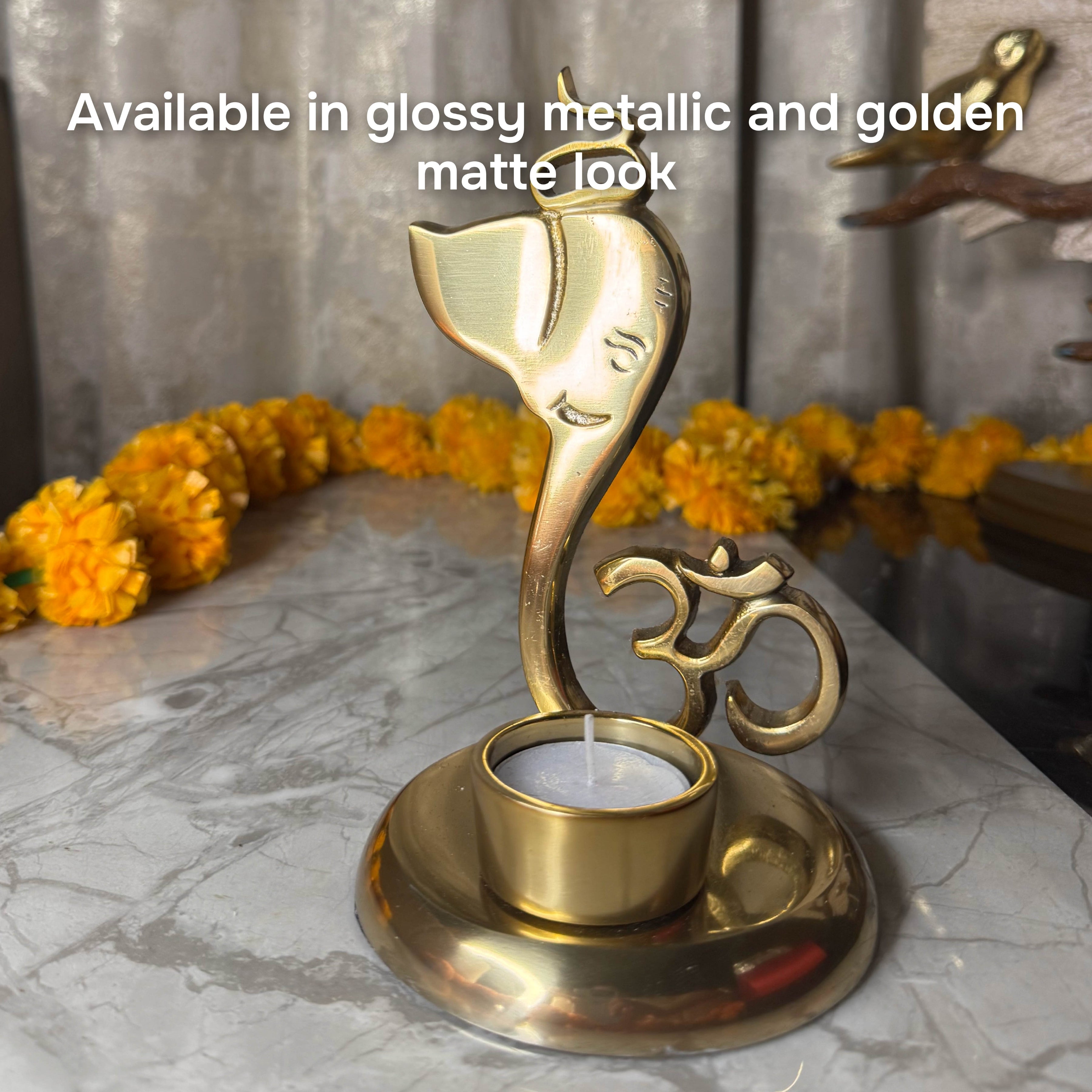 Ganesh Ji Aluminium Candle Holder