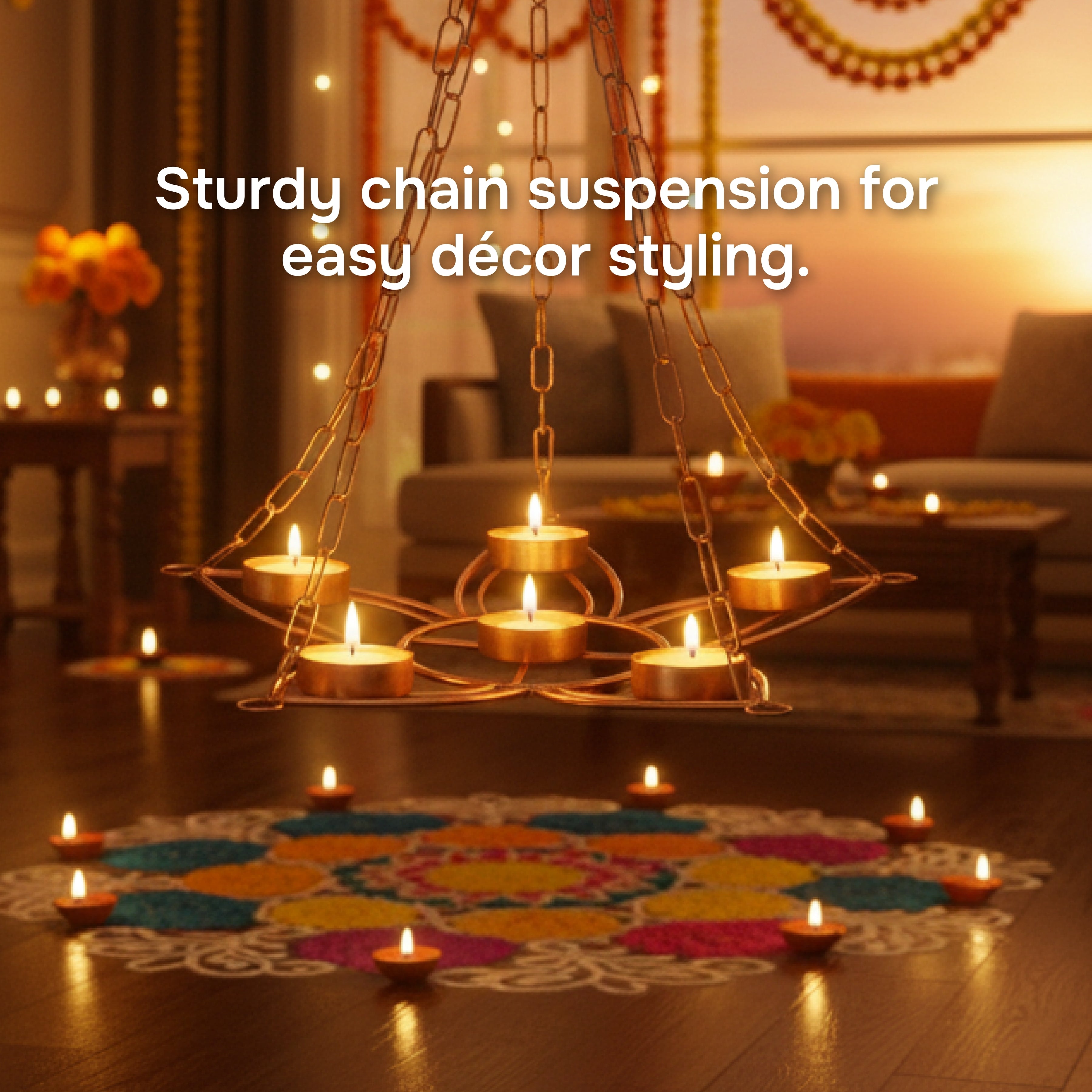 Hanging Lotus Votive Holder