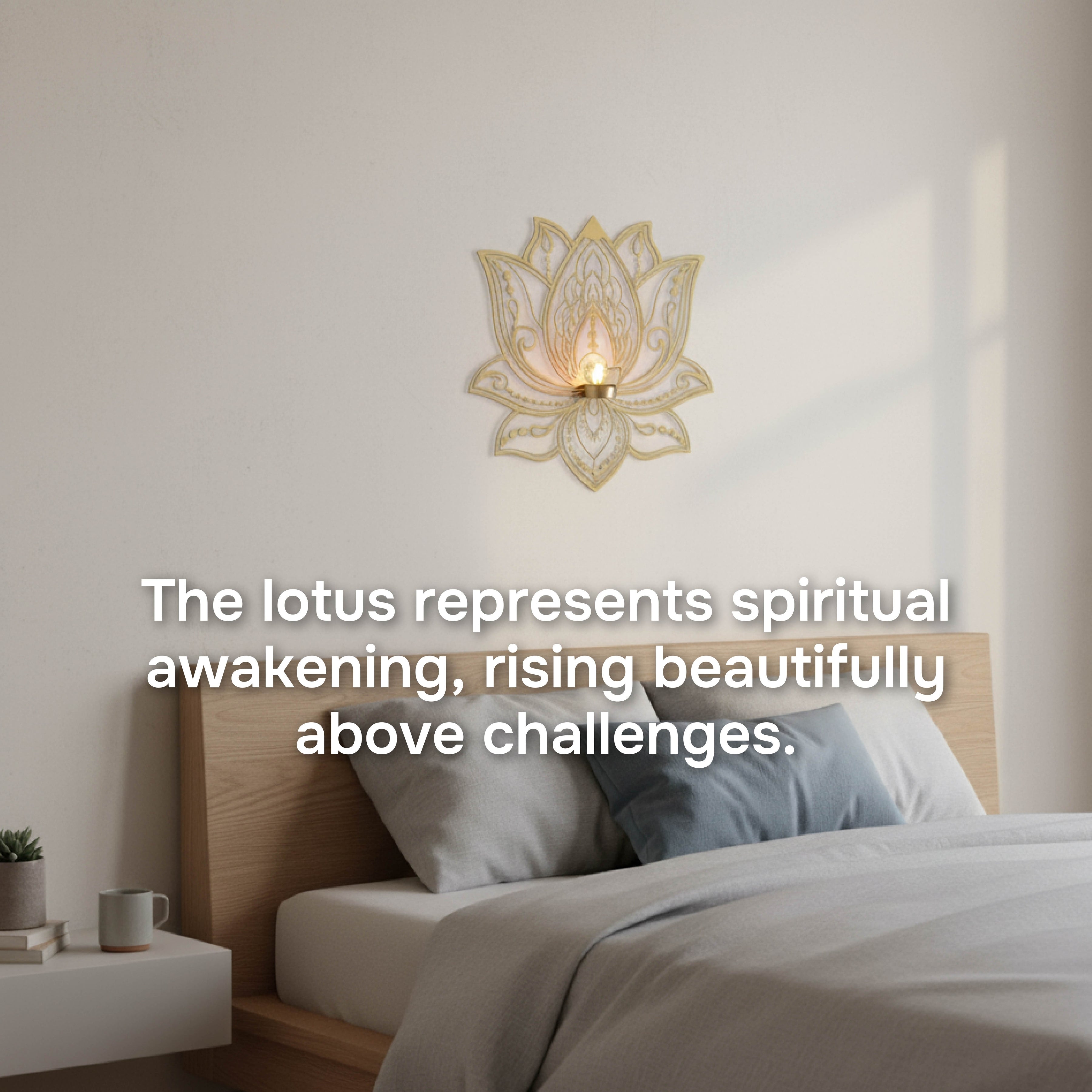 Wall Hanging Lotus with candle Stand