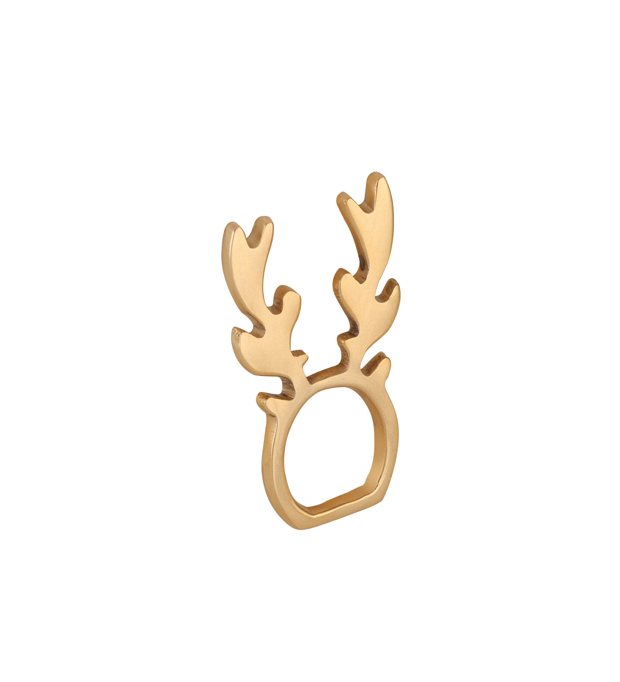 Christmas Reindeer Napking Ring Set of 6 Gold