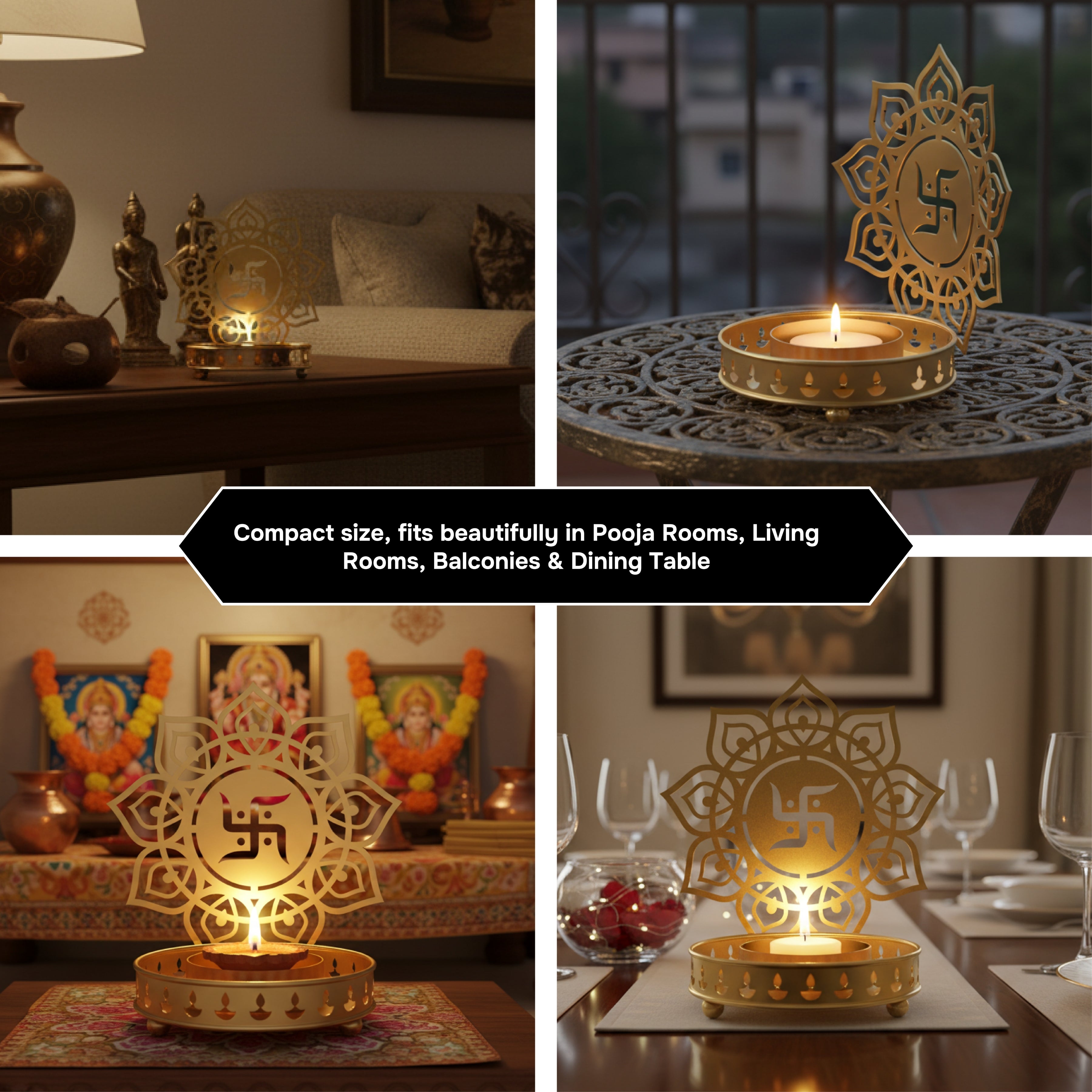 Swastik Tealight Candle Stand