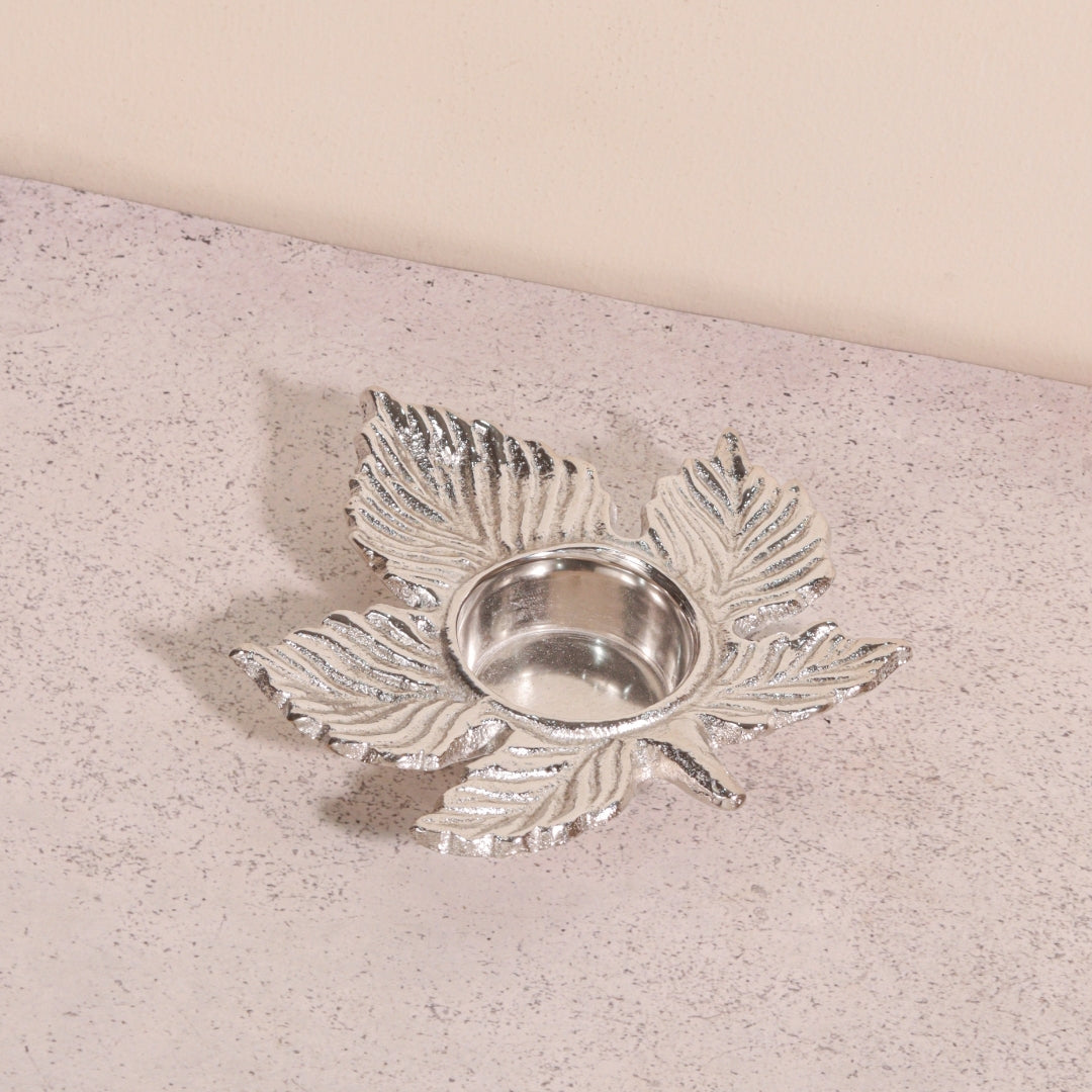 Leaf Candle Holder Stand – Modern Metal Tea Light Holder