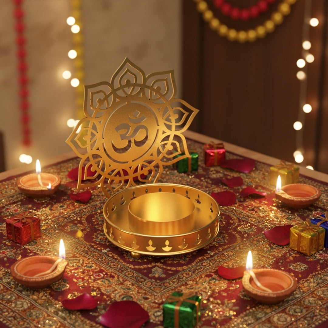 Om Tealight Candle Stand