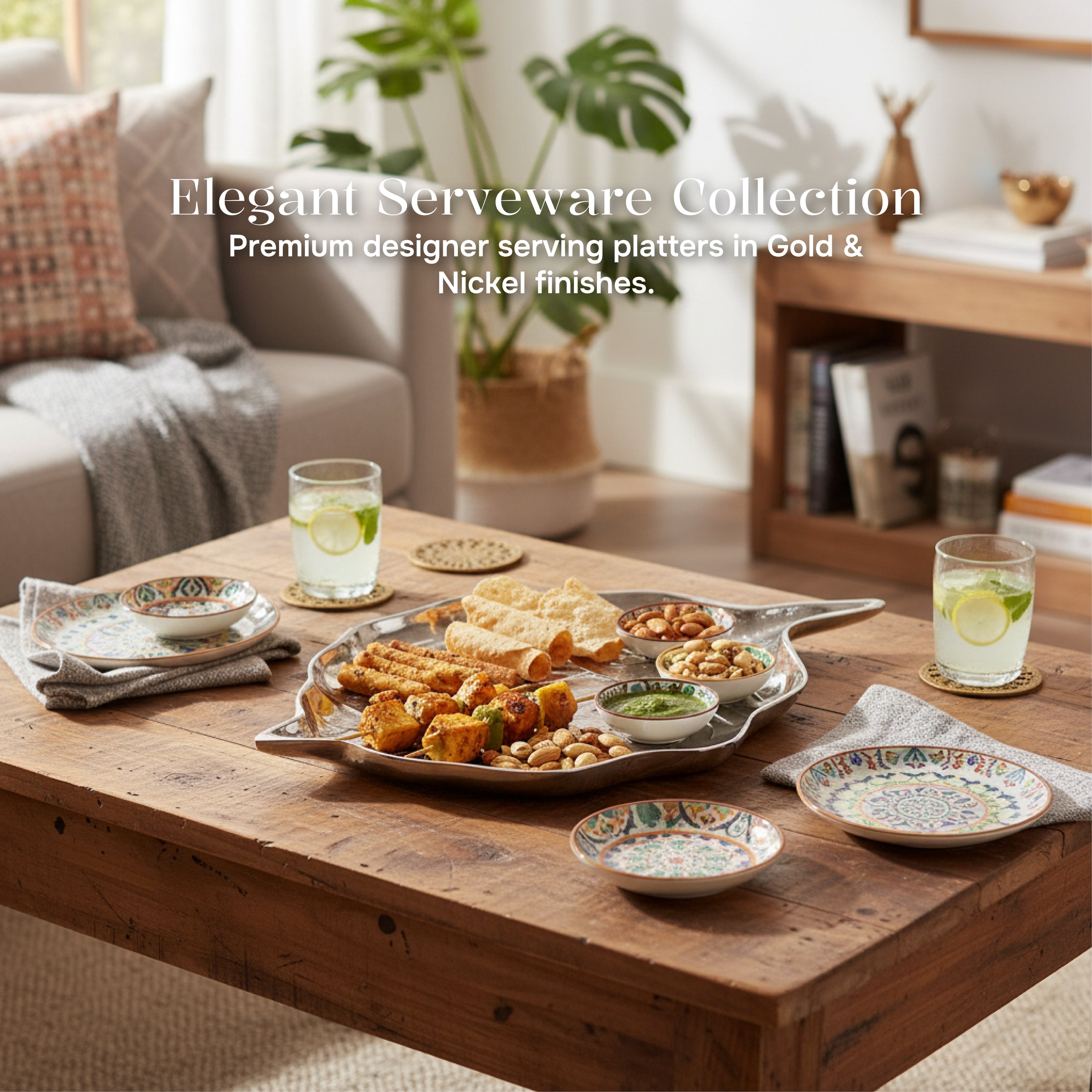 Veined Rooted platter