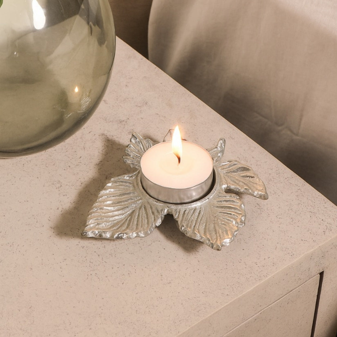 Leaf Candle Holder Stand – Modern Metal Tea Light Holder