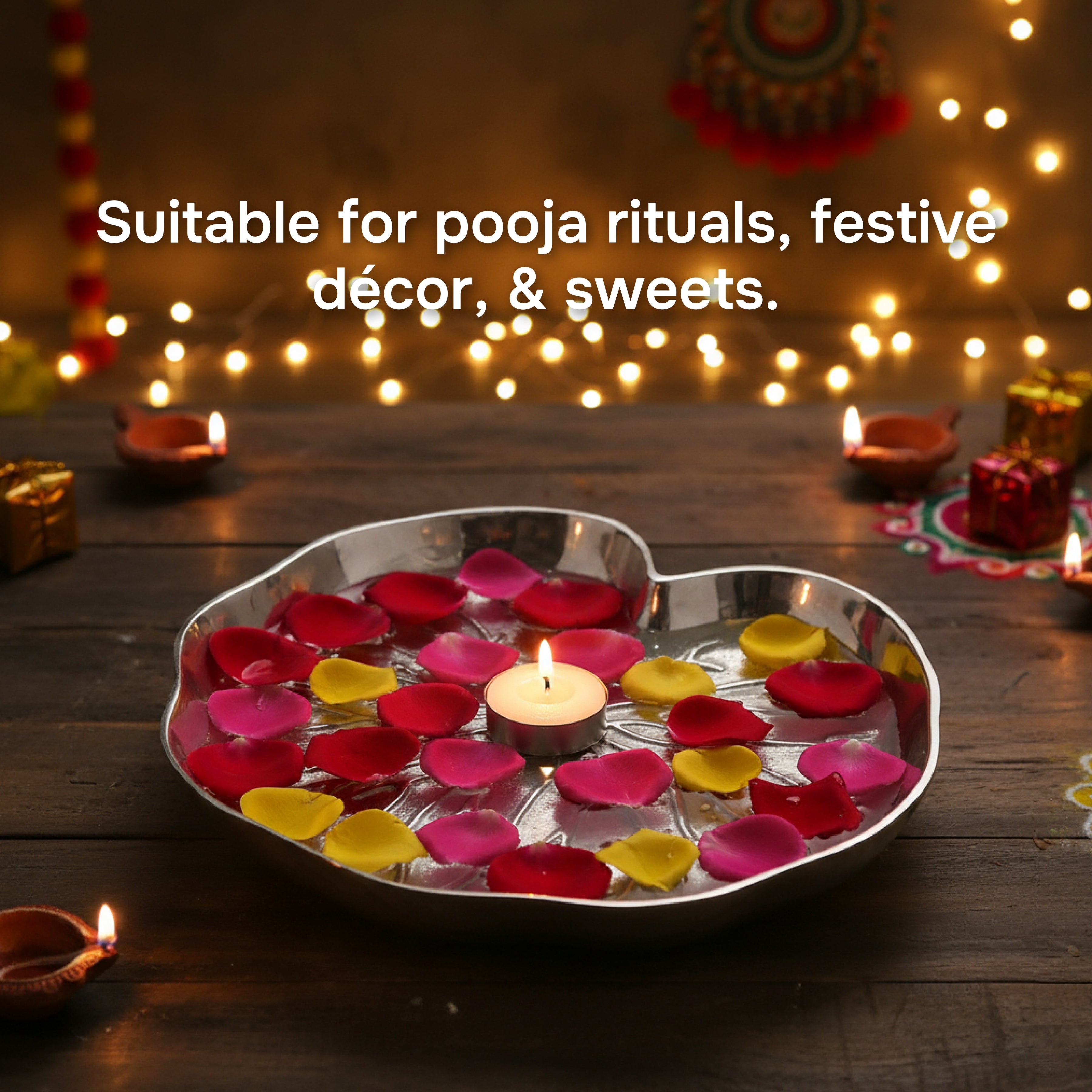 Lotus Stem Aluminium Platter