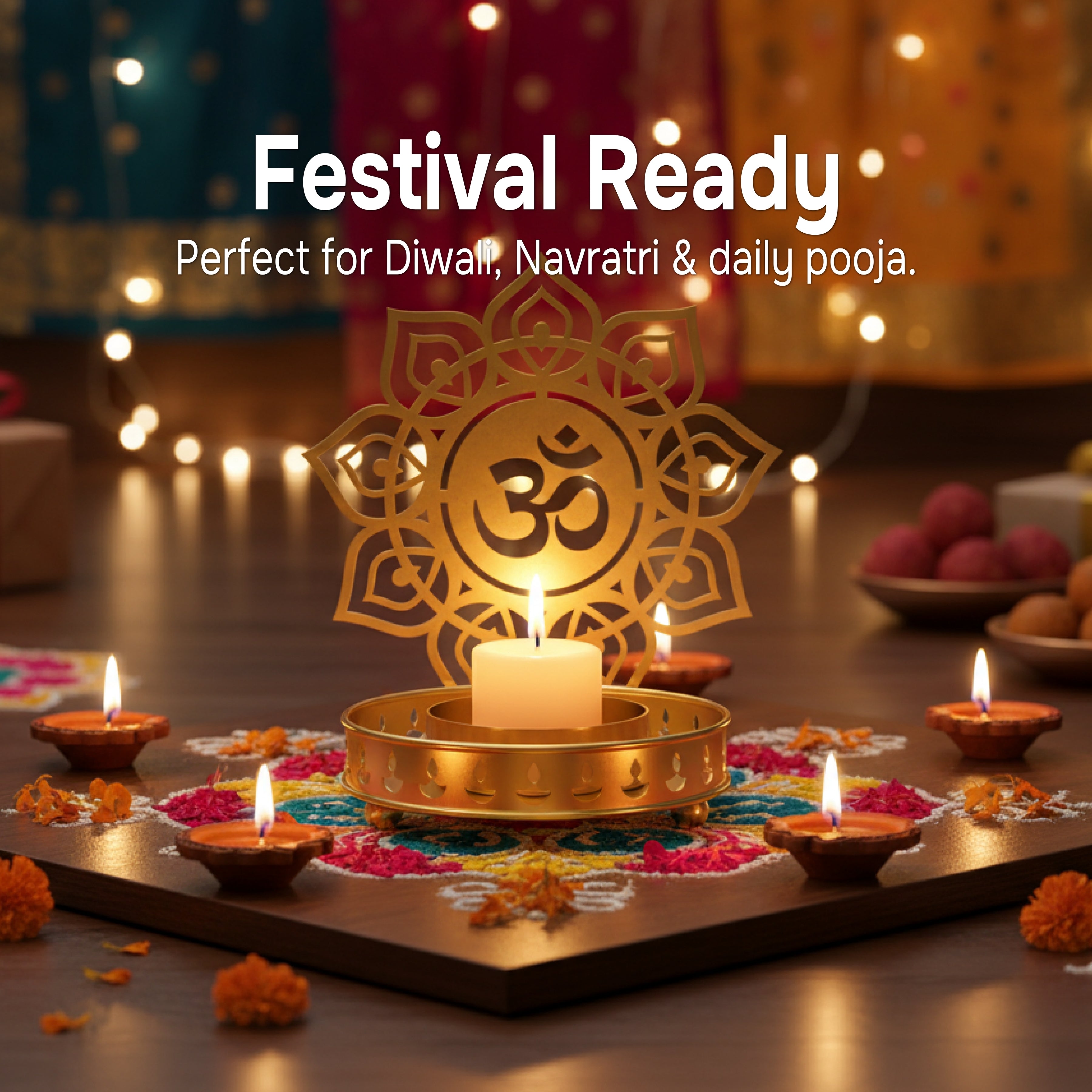 Om Tealight Candle Stand