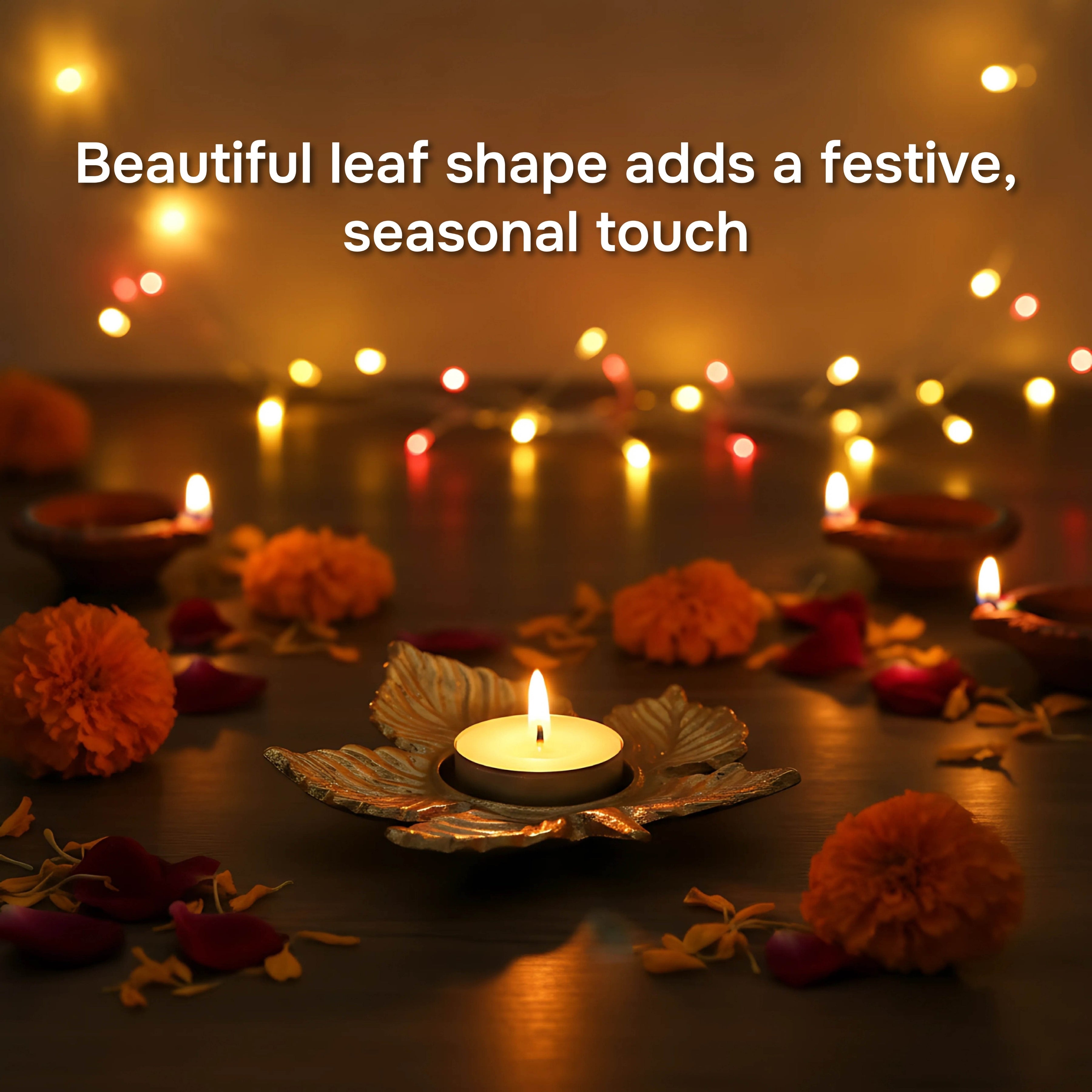Leaf Candle Tealight Holder Stand