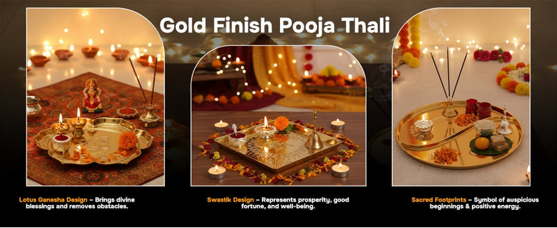 Set of 3 Pooja Thali extra image