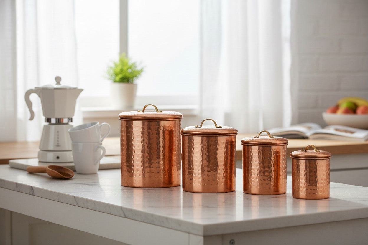 Copper Plated Kitchen Canister