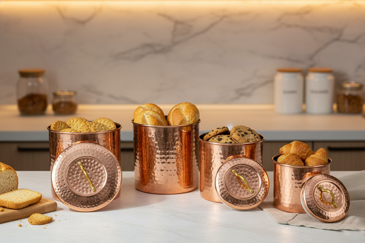 Copper Plated Kitchen Canister