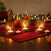 metal candle holder set of 3